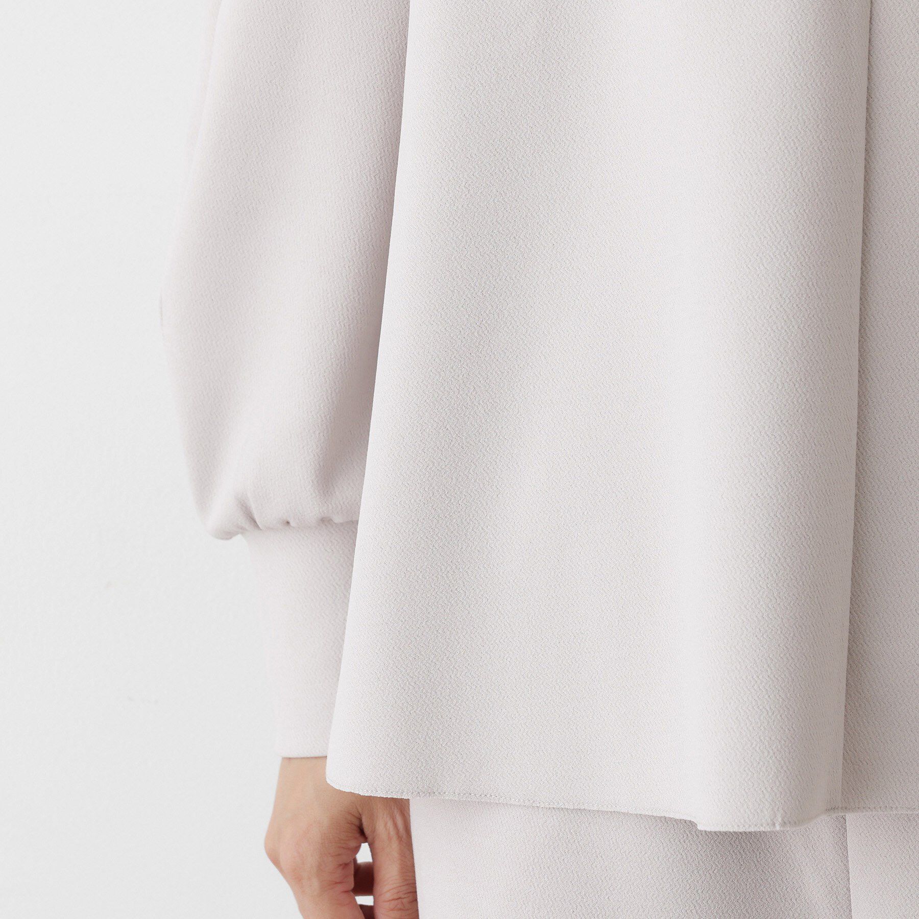 Dessin「【セットアップ可/洗える】ドライタッチジョーゼットジップブラウス」|シャツ・ブラウス|