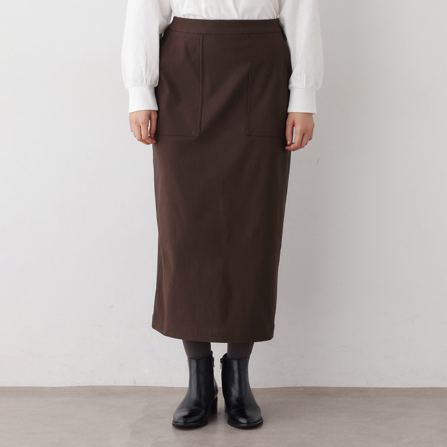 Dessin「【洗える/ウエストゴム】Iラインイージースカート」|スカート|