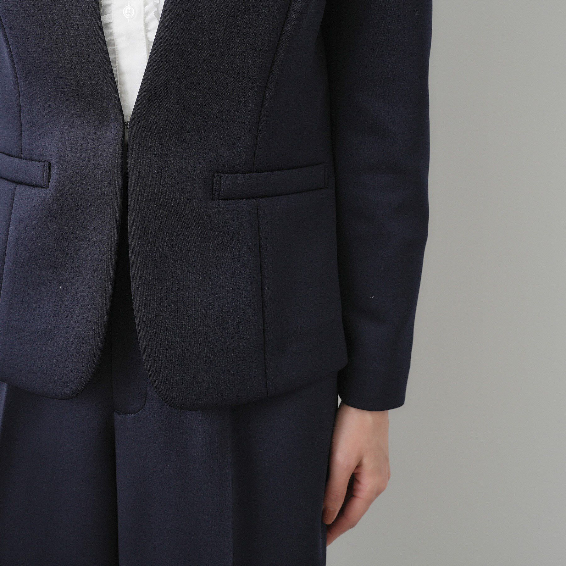 Dessin「【通勤/セットアップ可能】ソフトボンディングジャケット」|ノーカラージャケット|