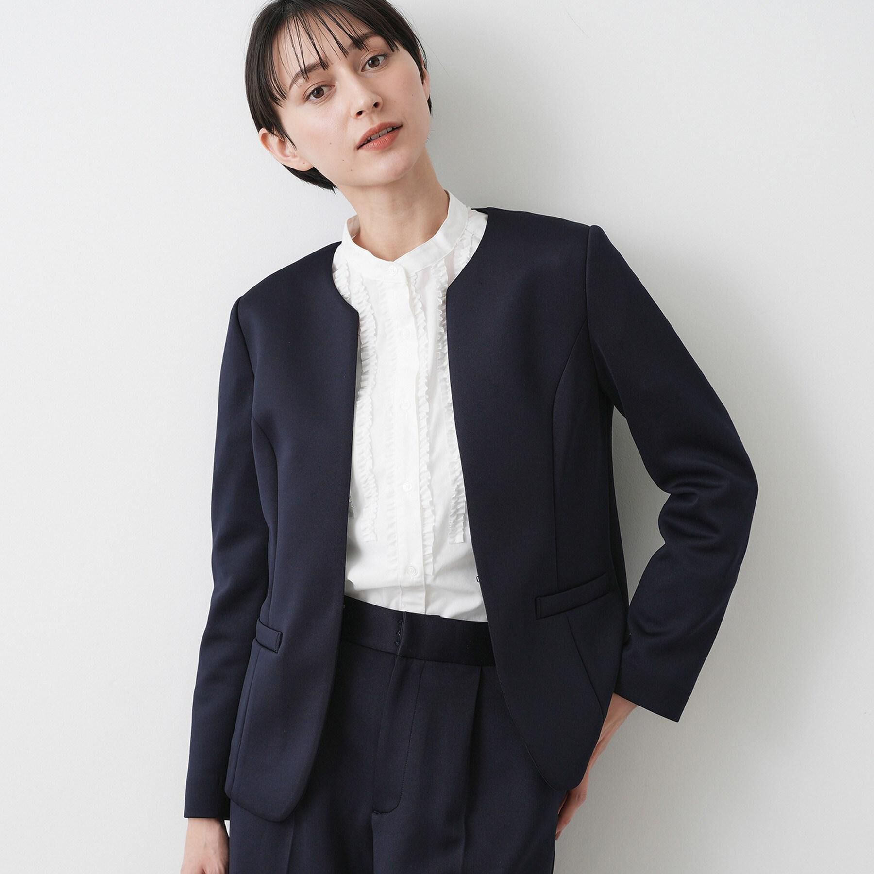 Dessin「【通勤/セットアップ可能】ソフトボンディングジャケット」|ノーカラージャケット|