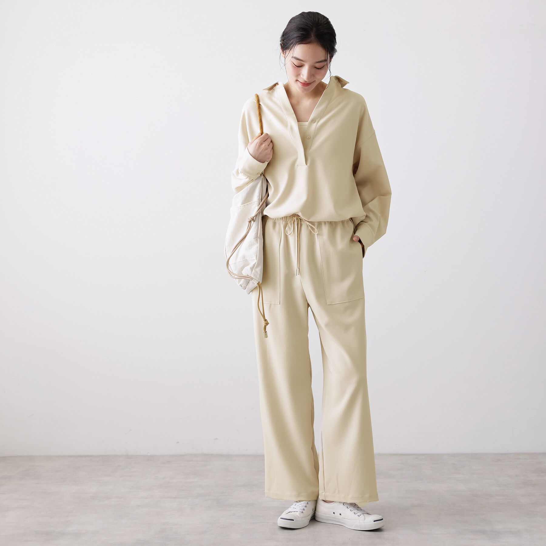 Dessin「【2点セット・洗える】メランジツイルセットアップ」|スーツ|