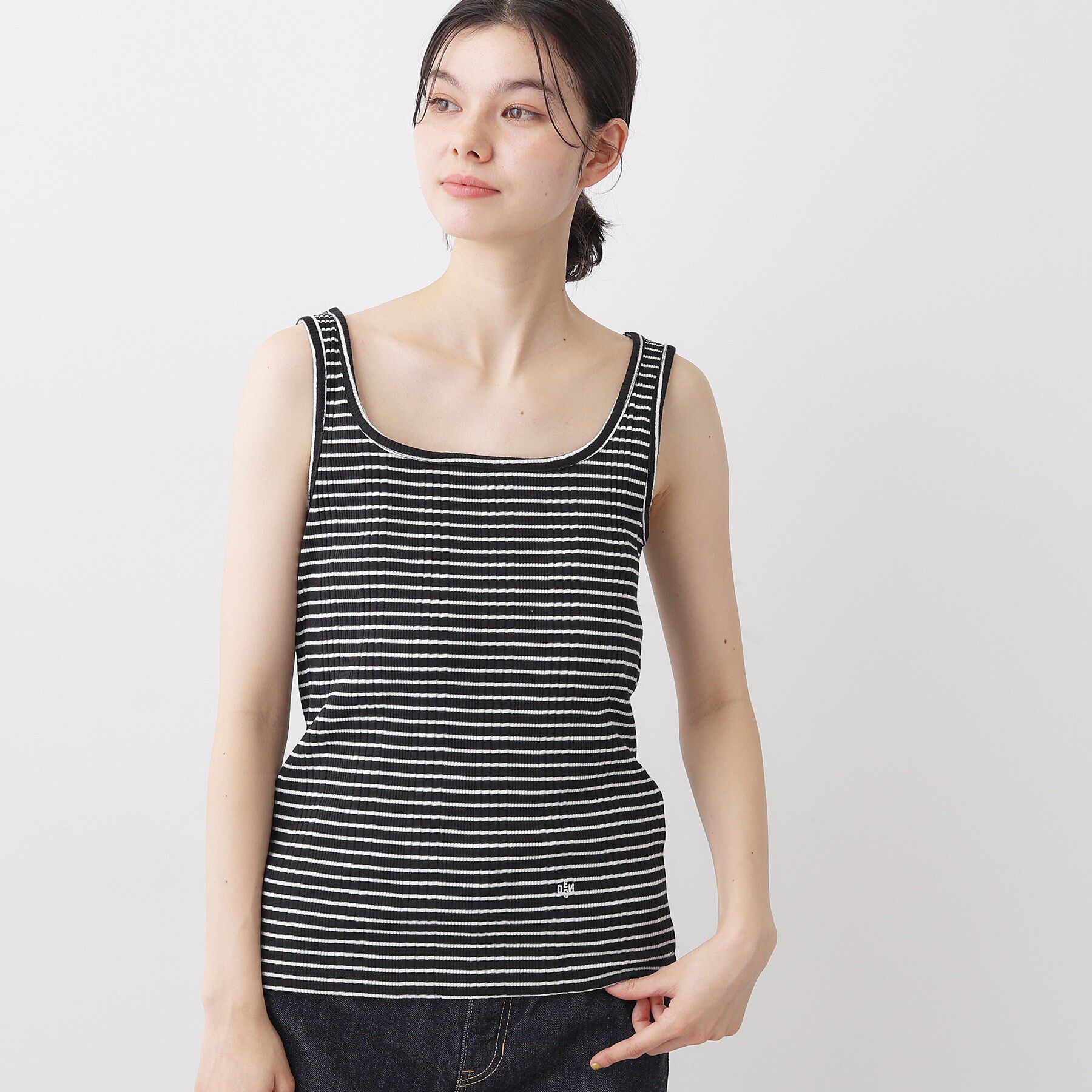 Dessin「【洗える】スクエアネックリブタンクトップ」|キャミソール|