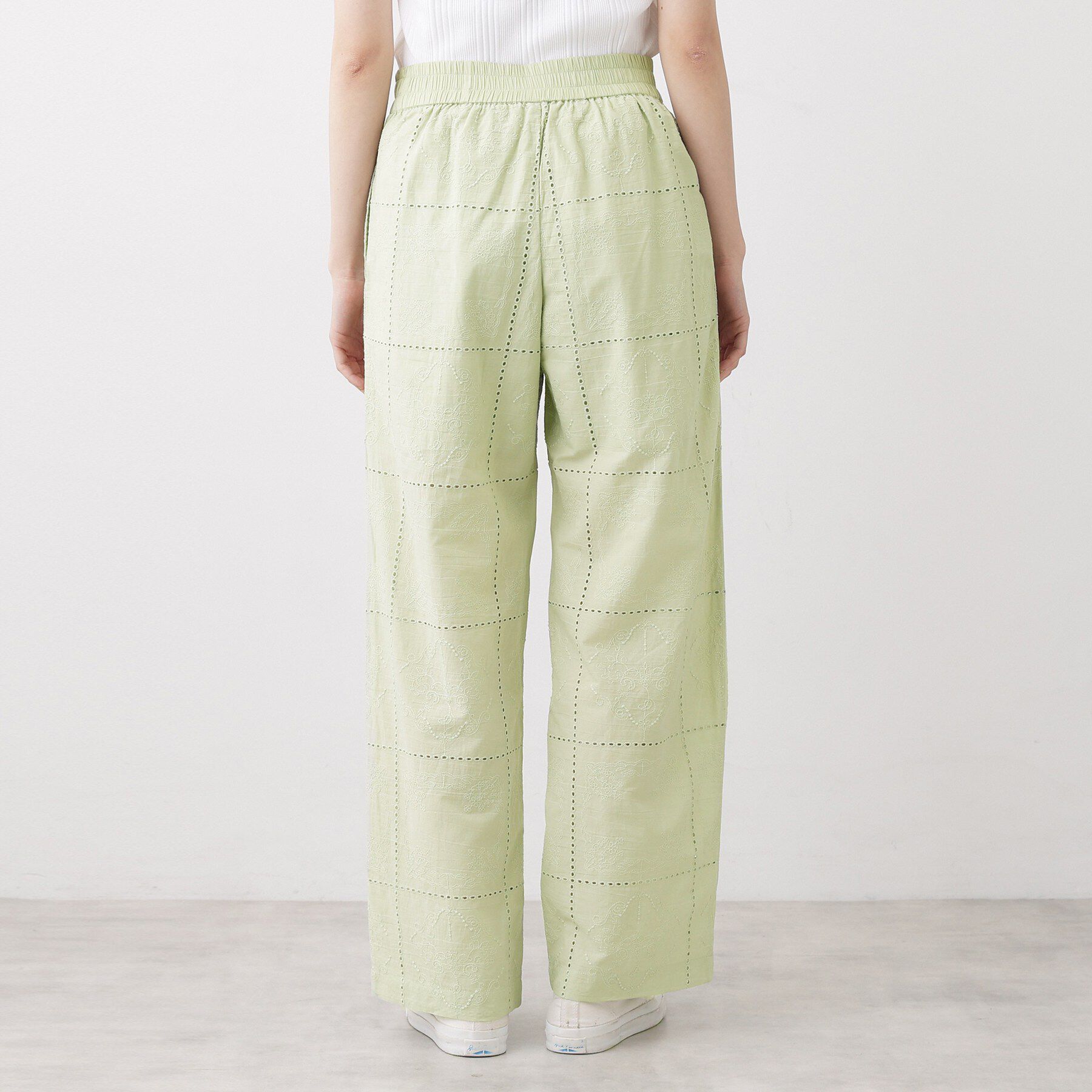 Dessin「【セットアップ可/ウエストゴム】刺繍スクエアレースワイドパンツ」|その他|