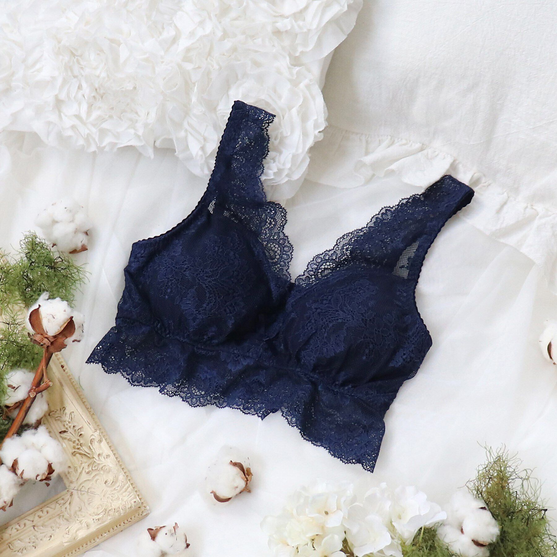 Risa Magli「サンドラ おやすみブラ」|インナー|ネイビー(094)