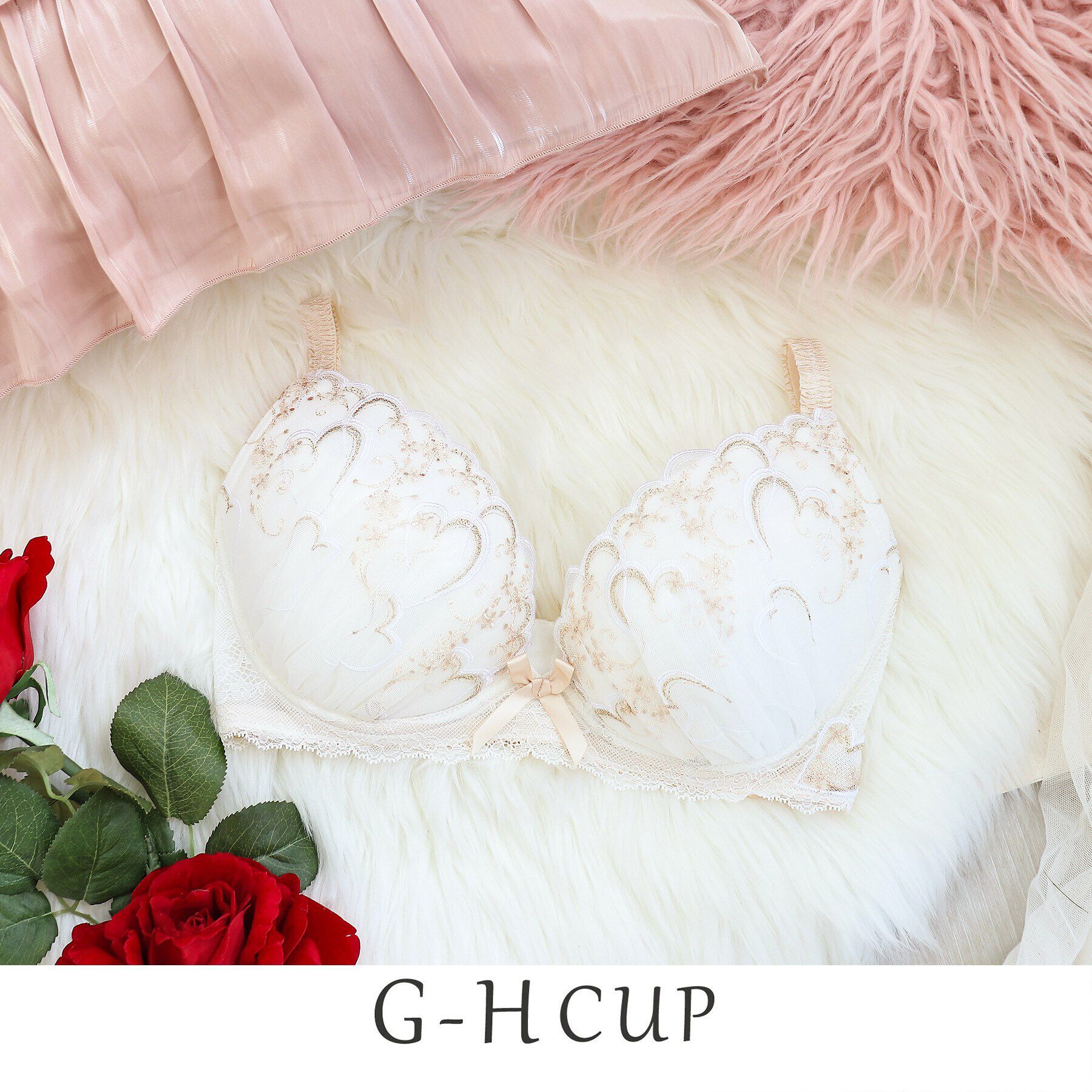 Risa Magli「ブランディーヌ ブラジャー」|インナー|ホワイト(001)