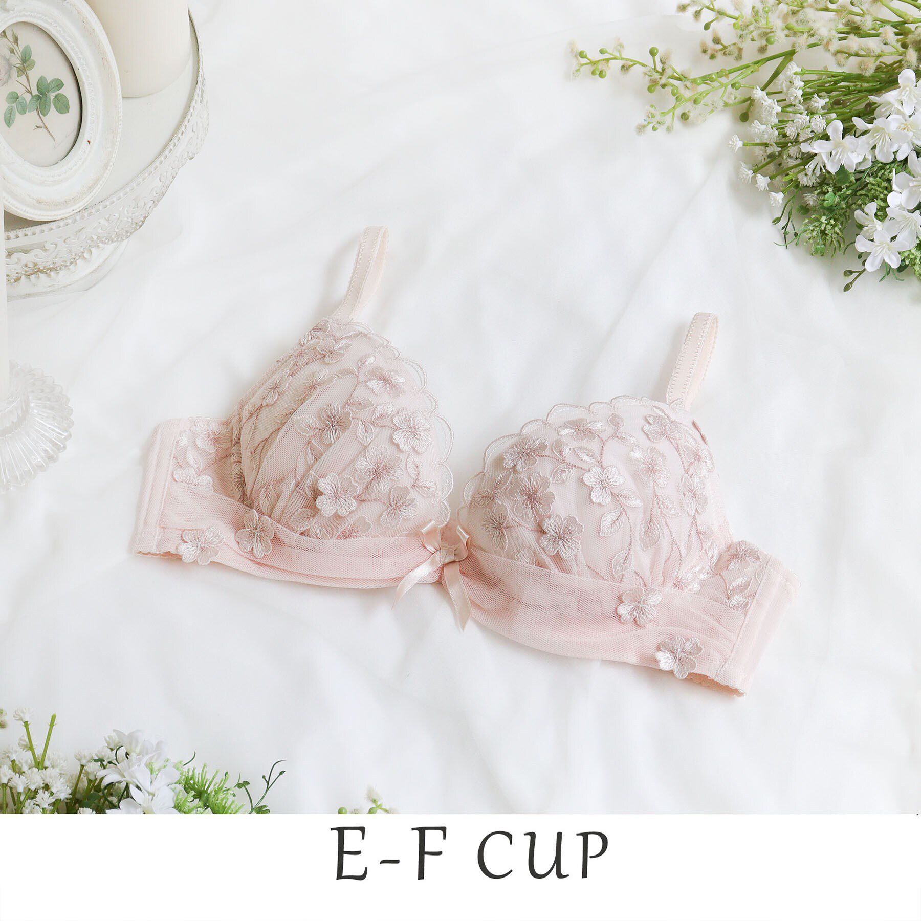 Risa Magli「マリーナ ブラジャー（E-F）＜リサマリ ミラクル谷間ブラ＞」|インナー|ピンク(071)