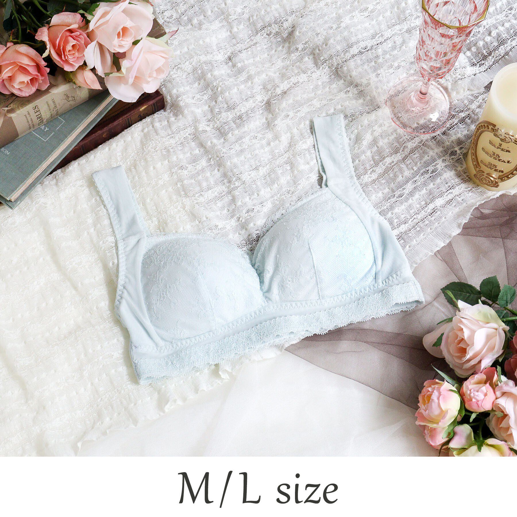 Risa Magli「リア おやすみブラ（M-L）」|インナー|サックスブルー(09