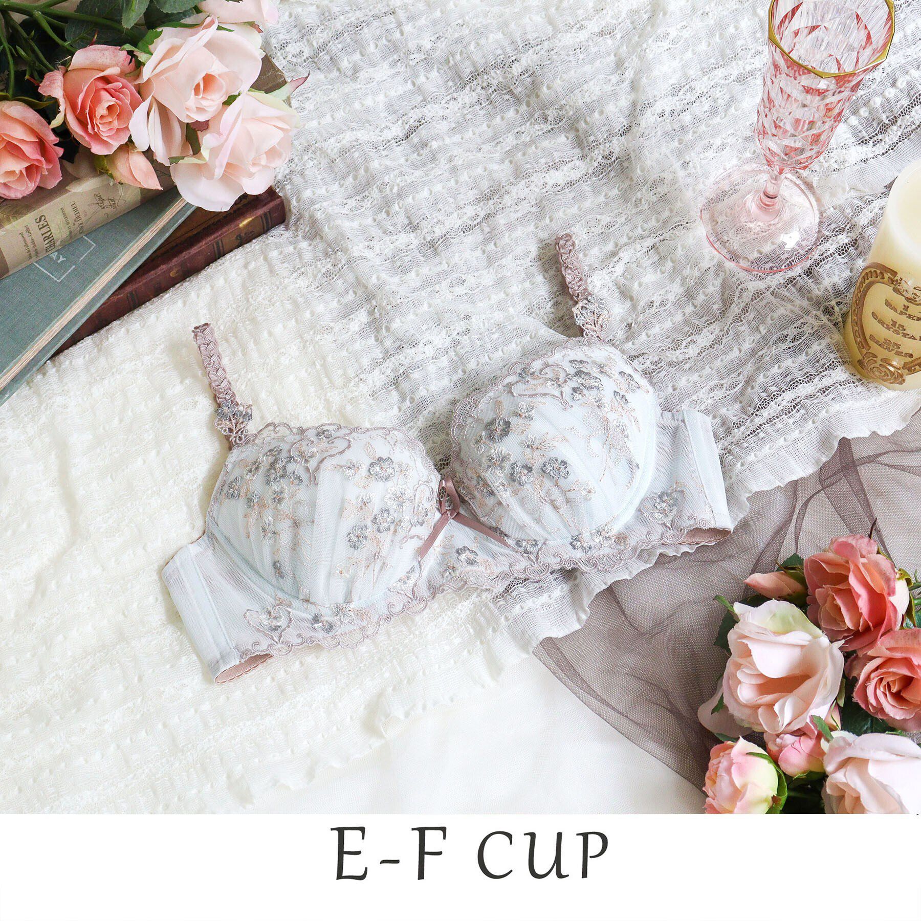 Risa Magli「リア ブラジャー（E-F）＜スウィートリッチ＞」|インナー|サックスブルー(09