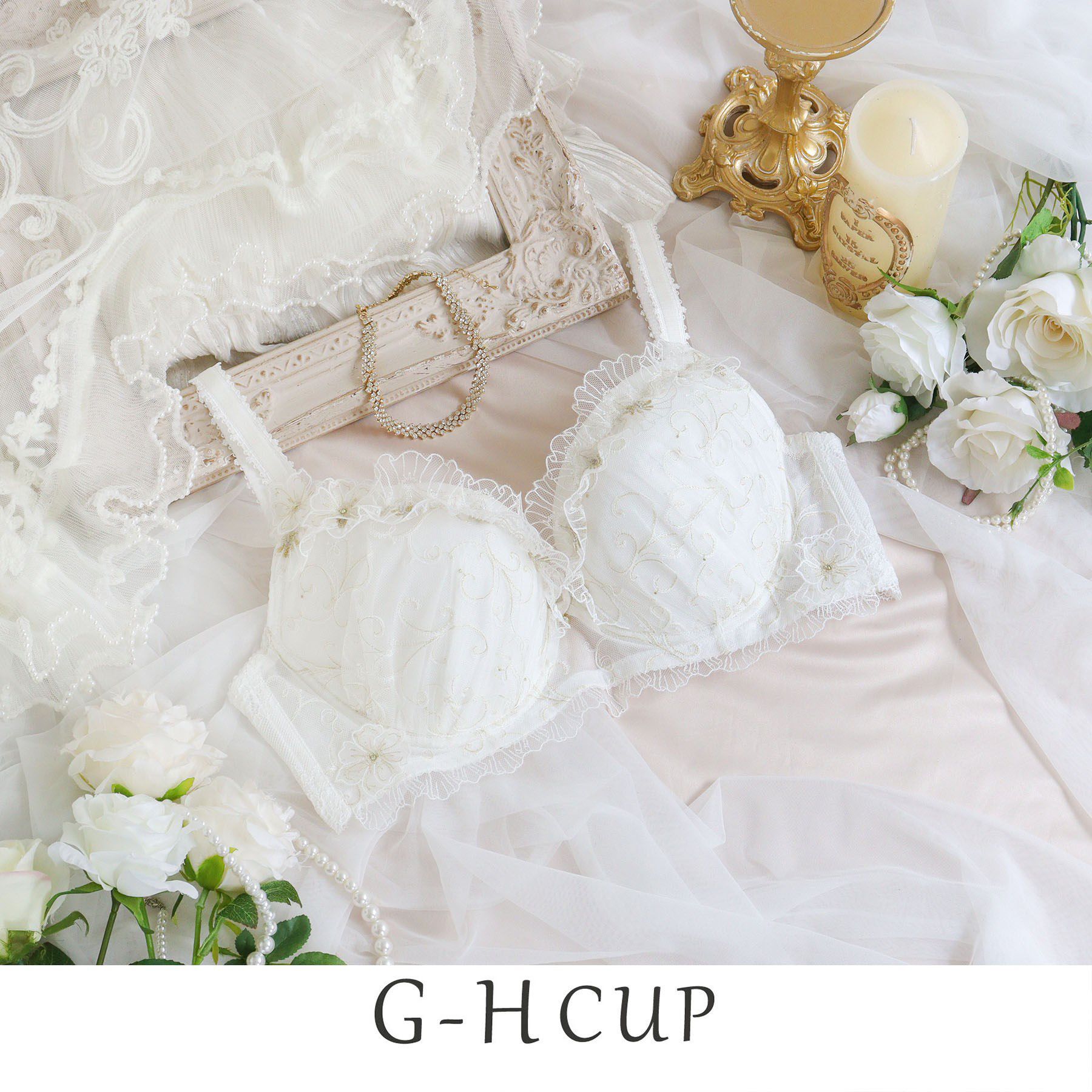 Risa Magli「リタ ブラジャー（G-H）＜N Make Type＞」|インナー|ホワイト(001)