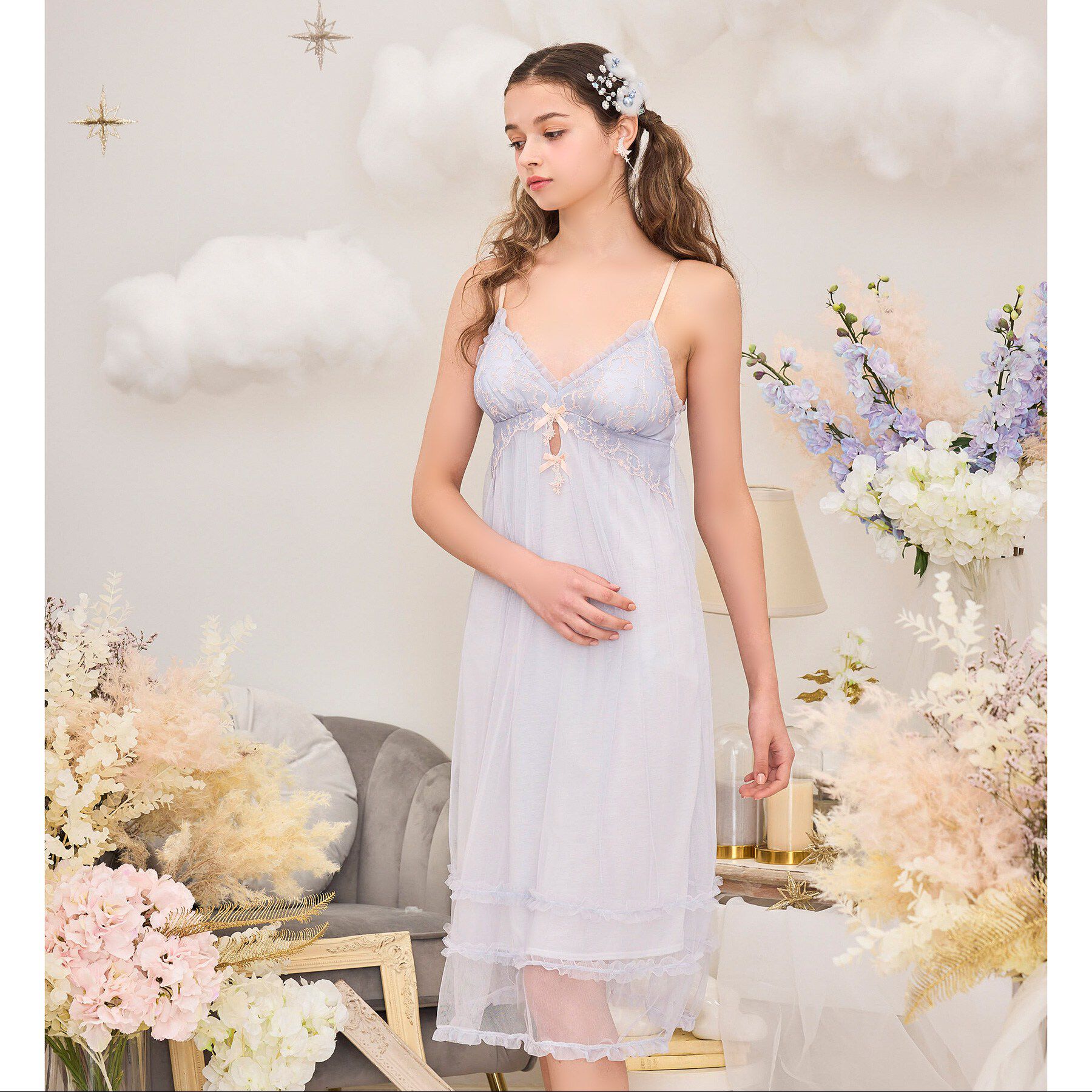 Risa Magli「アントーニア カップ付マキシワンピース」|インナー|