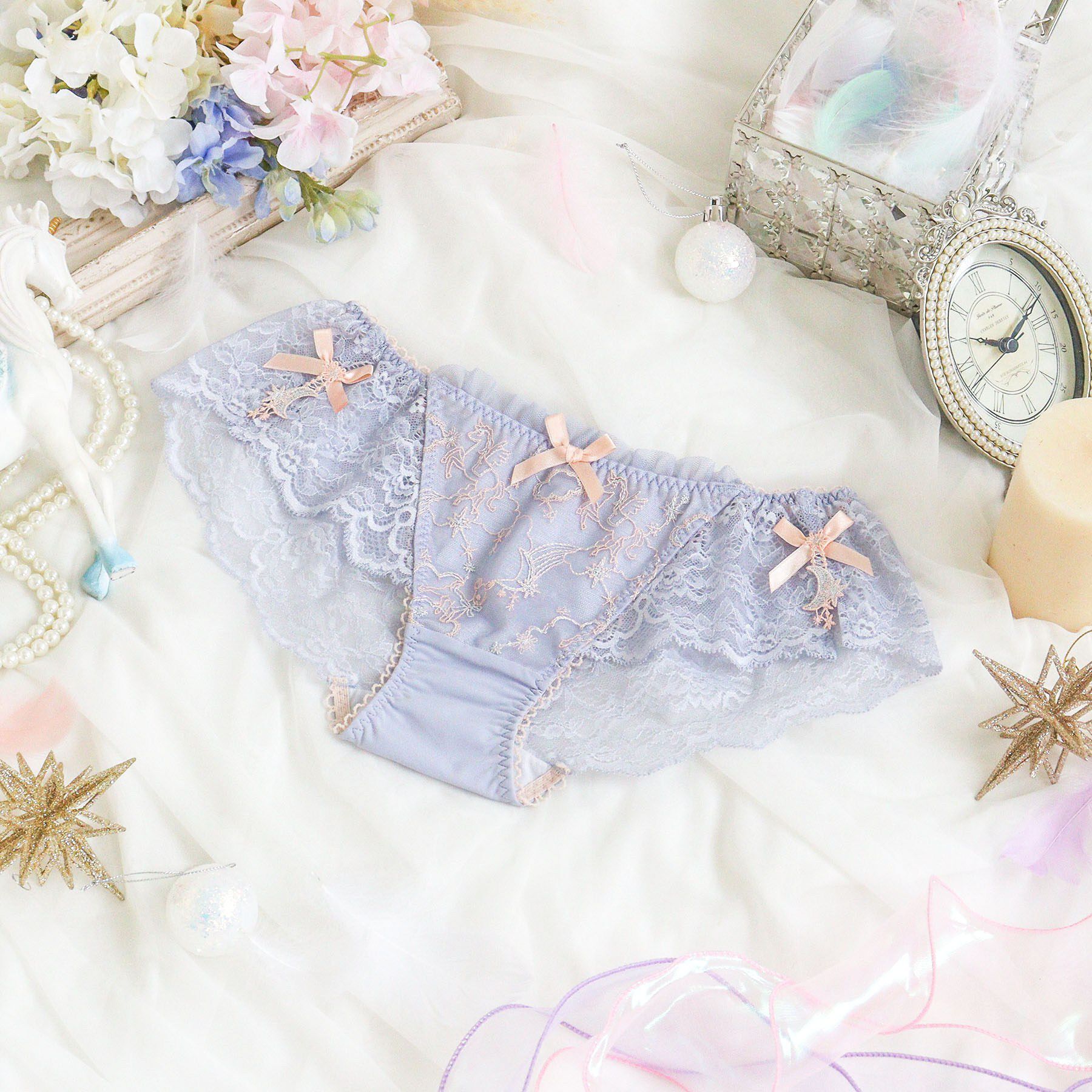 Risa Magli「アントーニア レースショーツ」|インナー|グレー(012)