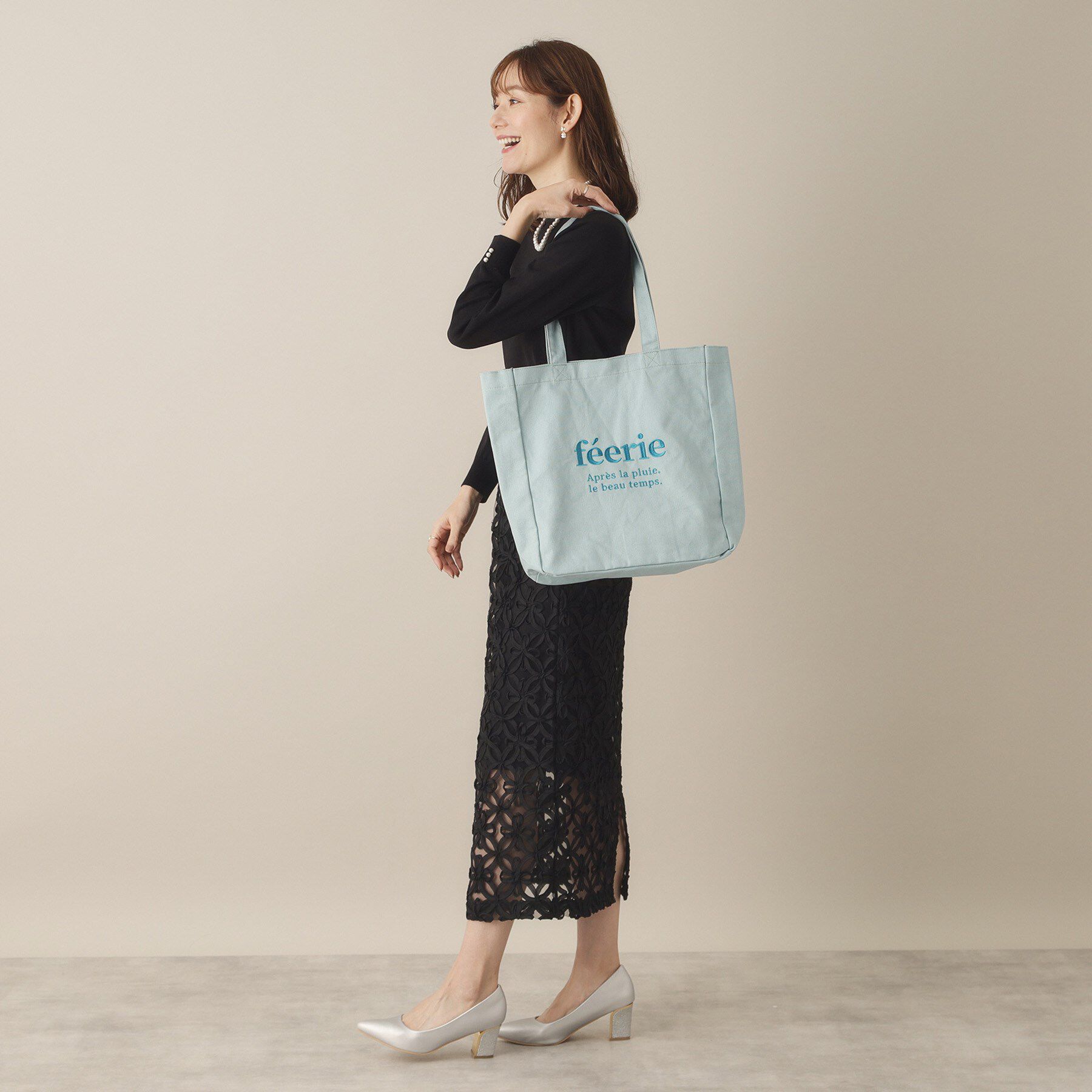 ITS&rsquo;DEMO「【A4対応／推し活】カラーキャンバス刺繍トート」|トートバッグ|