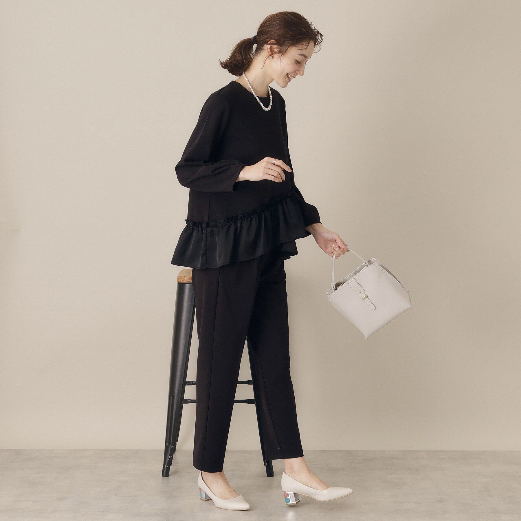 ITS&rsquo;DEMO「【通勤／手洗い可／ウエストゴム】カットジョーゼットパンツ」|その他|