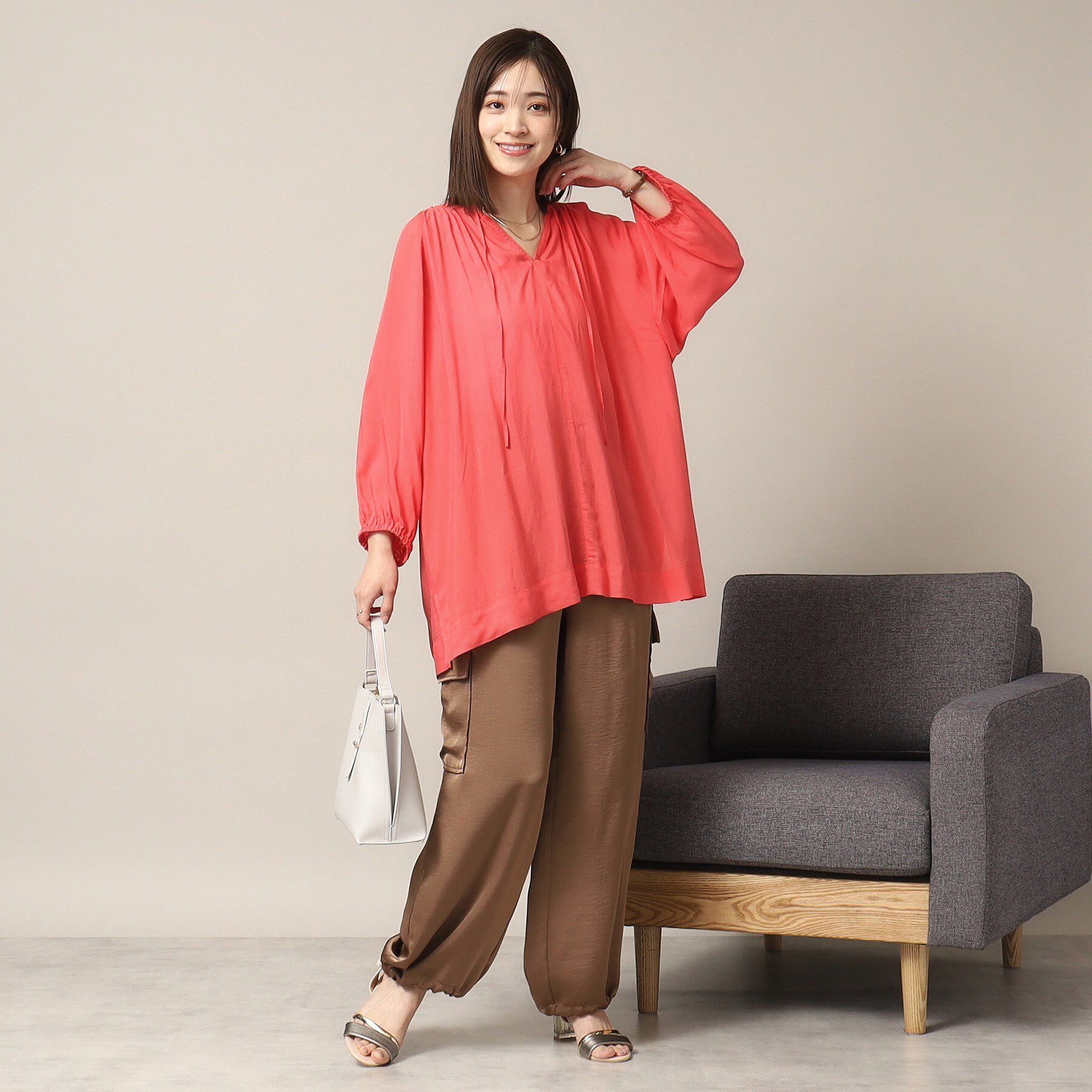 ITS&rsquo;DEMO「【手洗い可】スキッパーブラウス」|シャツ・ブラウス|