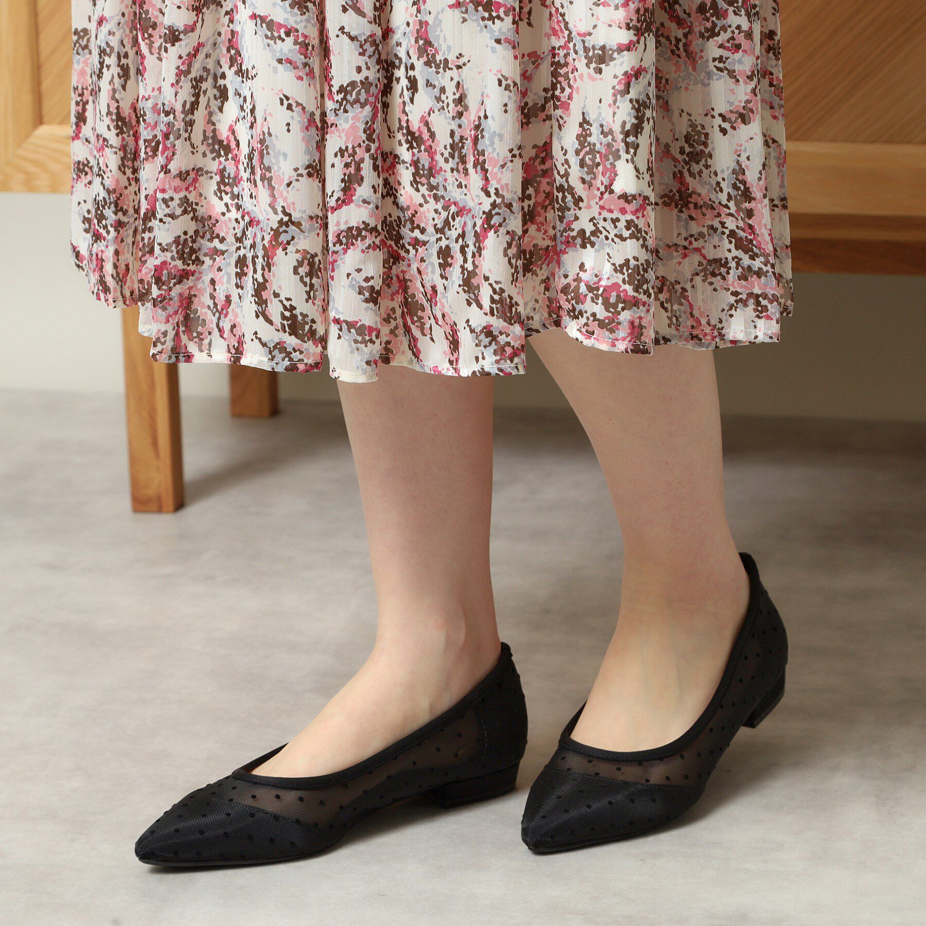 ITS&rsquo;DEMO「【M・Lサイズ展開】ドットチュールパンプス」|パンプス|