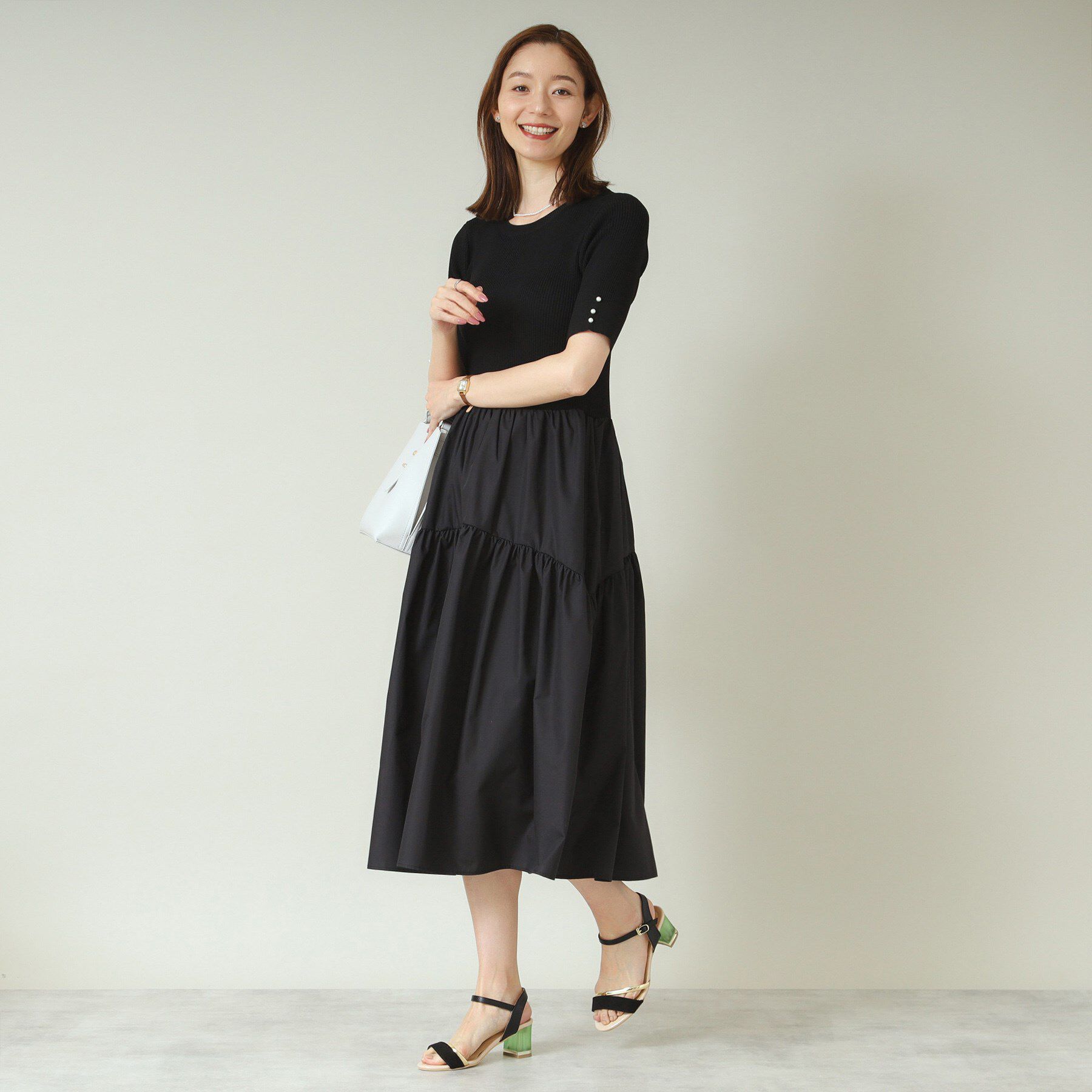 ITS&rsquo;DEMO「【手洗い可】ニットドッキングワンピース」|ワンピース|