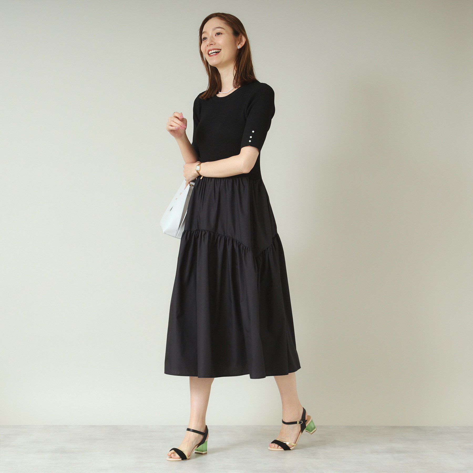 ITS&rsquo;DEMO「【手洗い可】ニットドッキングワンピース」|ワンピース|