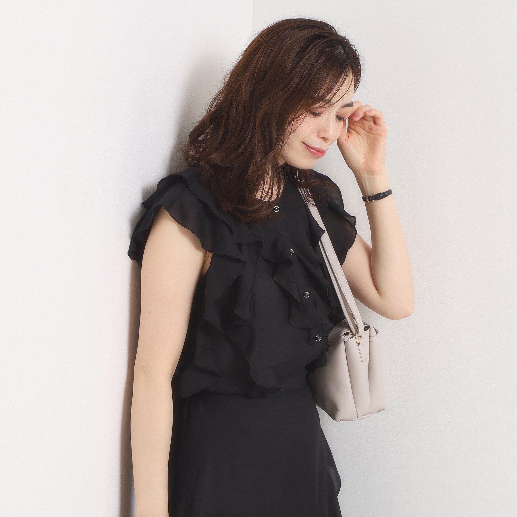 ITS&rsquo;DEMO「【手洗い可／セットアップ可】シアーフリルブラウス」|シャツ・ブラウス|