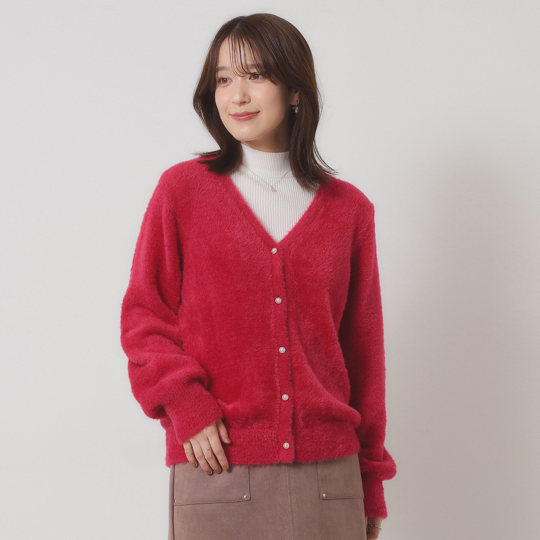 ITS&rsquo;DEMO「【手洗い可】フェザーヤーンVカーディガン」|カーディガン|