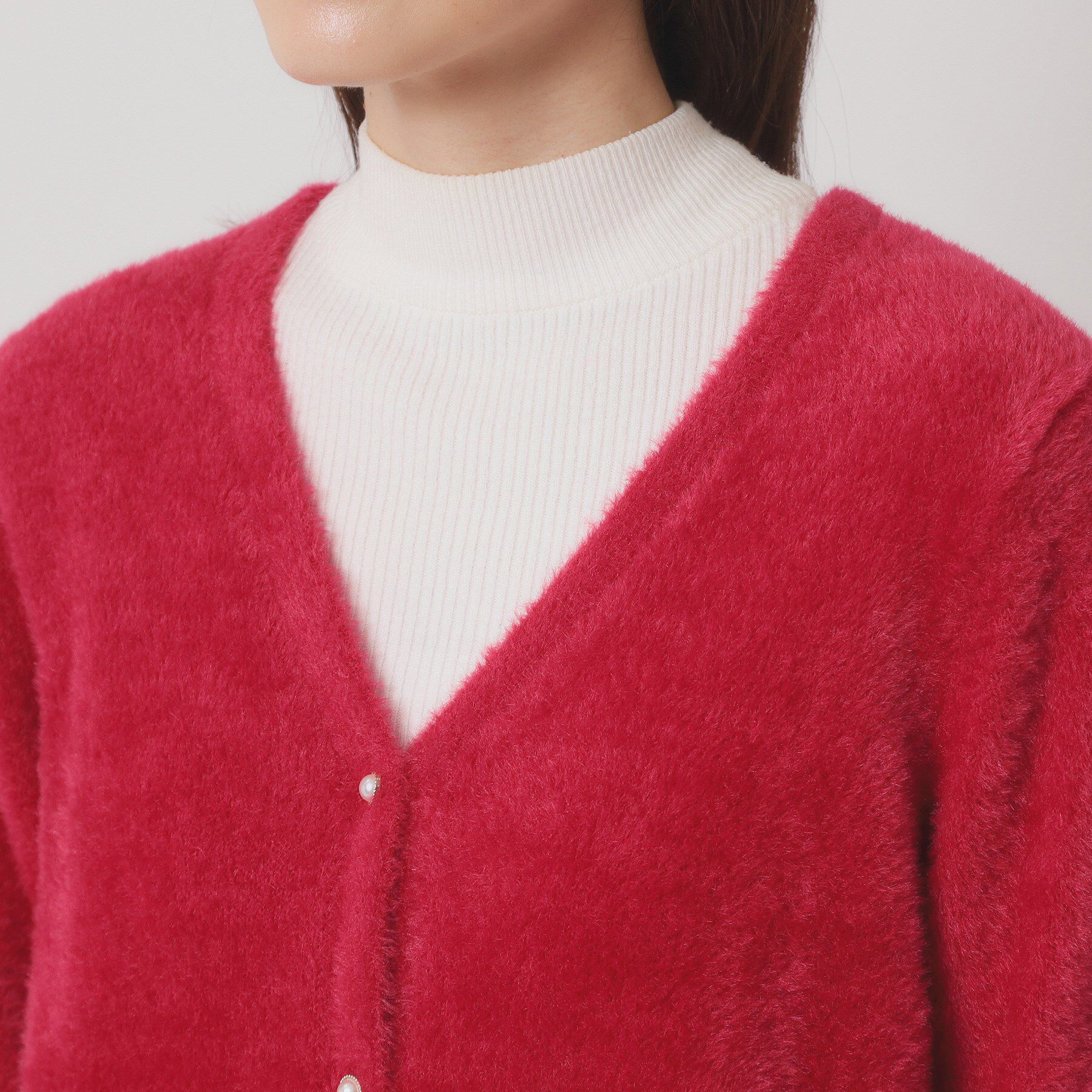 ITS&rsquo;DEMO「【手洗い可】フェザーヤーンVカーディガン」|カーディガン|