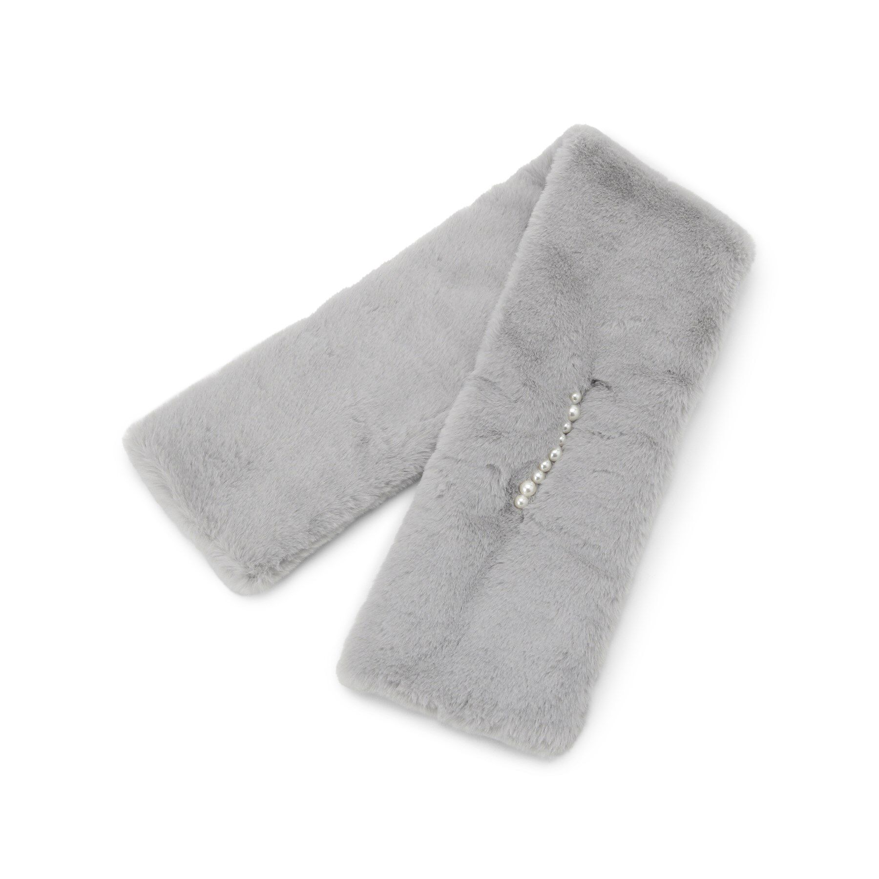 ITS&rsquo;DEMO「連パール調フェイクファーマフラー」|ストール|