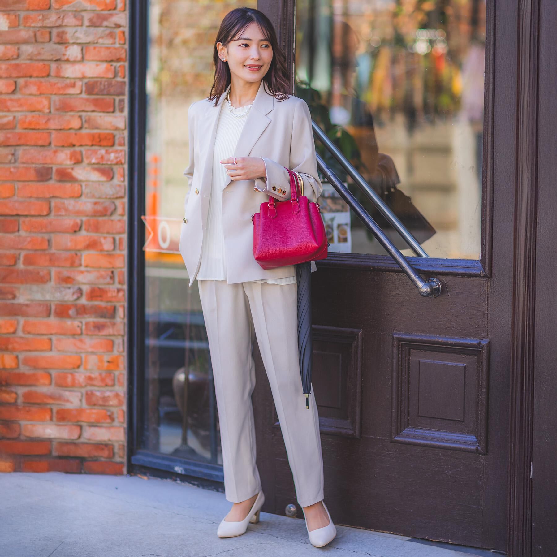 ITS&rsquo;DEMO「＜楽もち＞軽量PU三層2WAYトート」|ハンドバッグ|