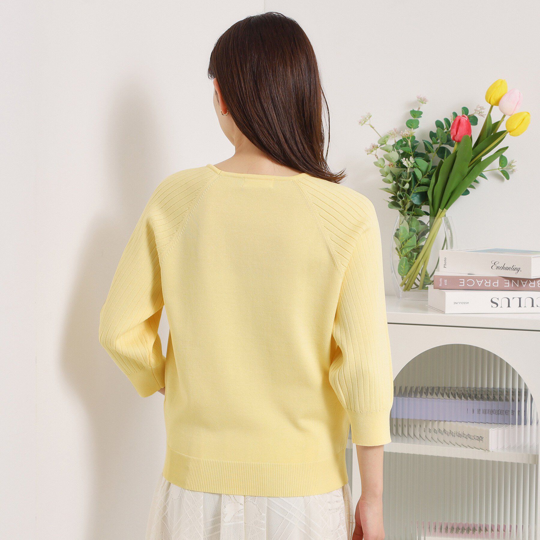 ITS&rsquo;DEMO「【縮みに強い／毛玉防止／洗濯機OK】タフニット リブ切替ニットプルオーバー」|ニット・セーター|