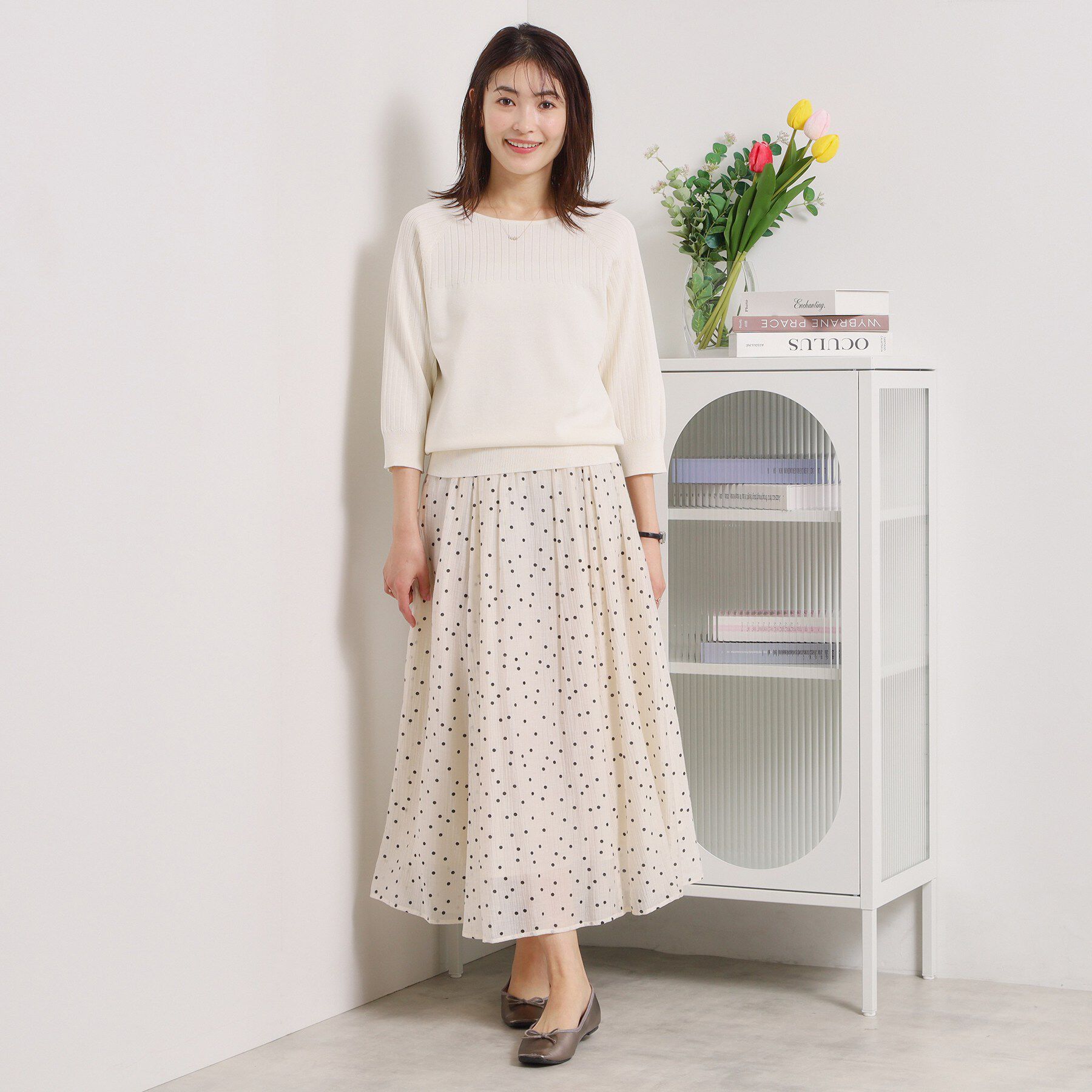 ITS&rsquo;DEMO「【縮みに強い／毛玉防止／洗濯機OK】タフニット リブ切替ニットプルオーバー」|ニット・セーター|