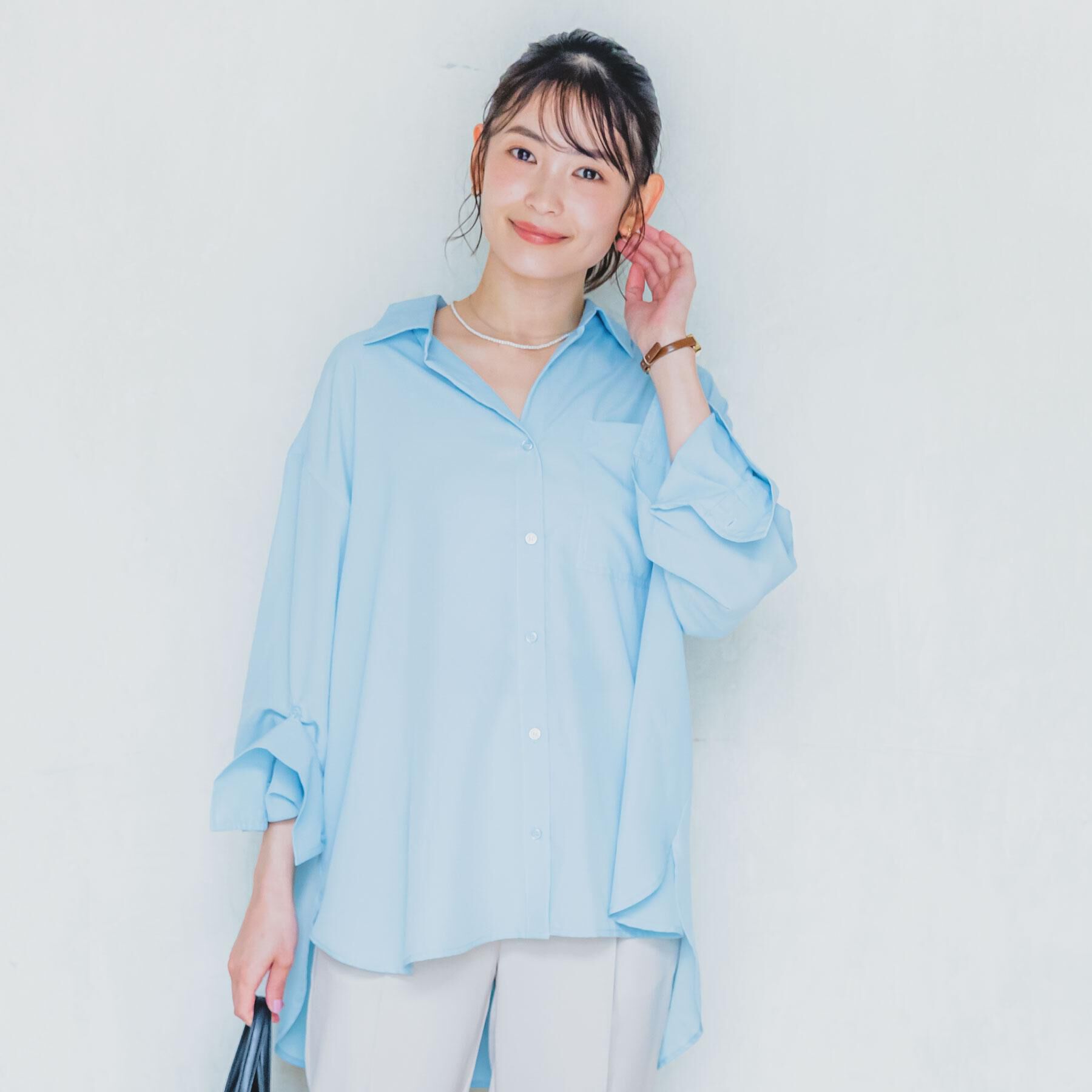 ITS&rsquo;DEMO「【接触冷感／吸水速乾／UV／洗濯機OK】袖2wayブラウス」|シャツ・ブラウス|