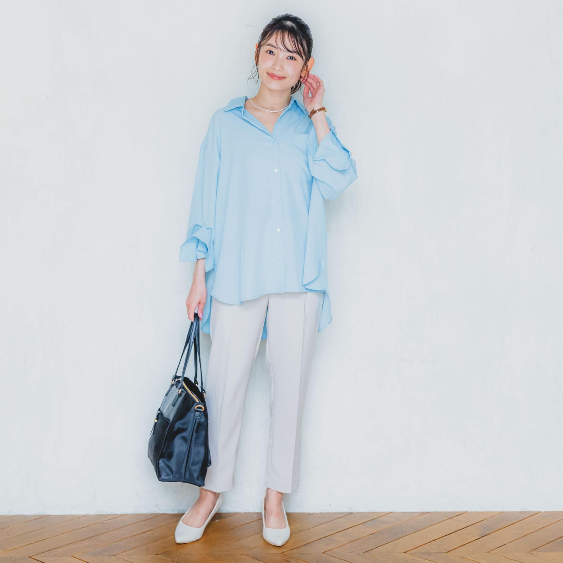 ITS&rsquo;DEMO「【接触冷感／吸水速乾／UV／洗濯機OK】袖2wayブラウス」|シャツ・ブラウス|