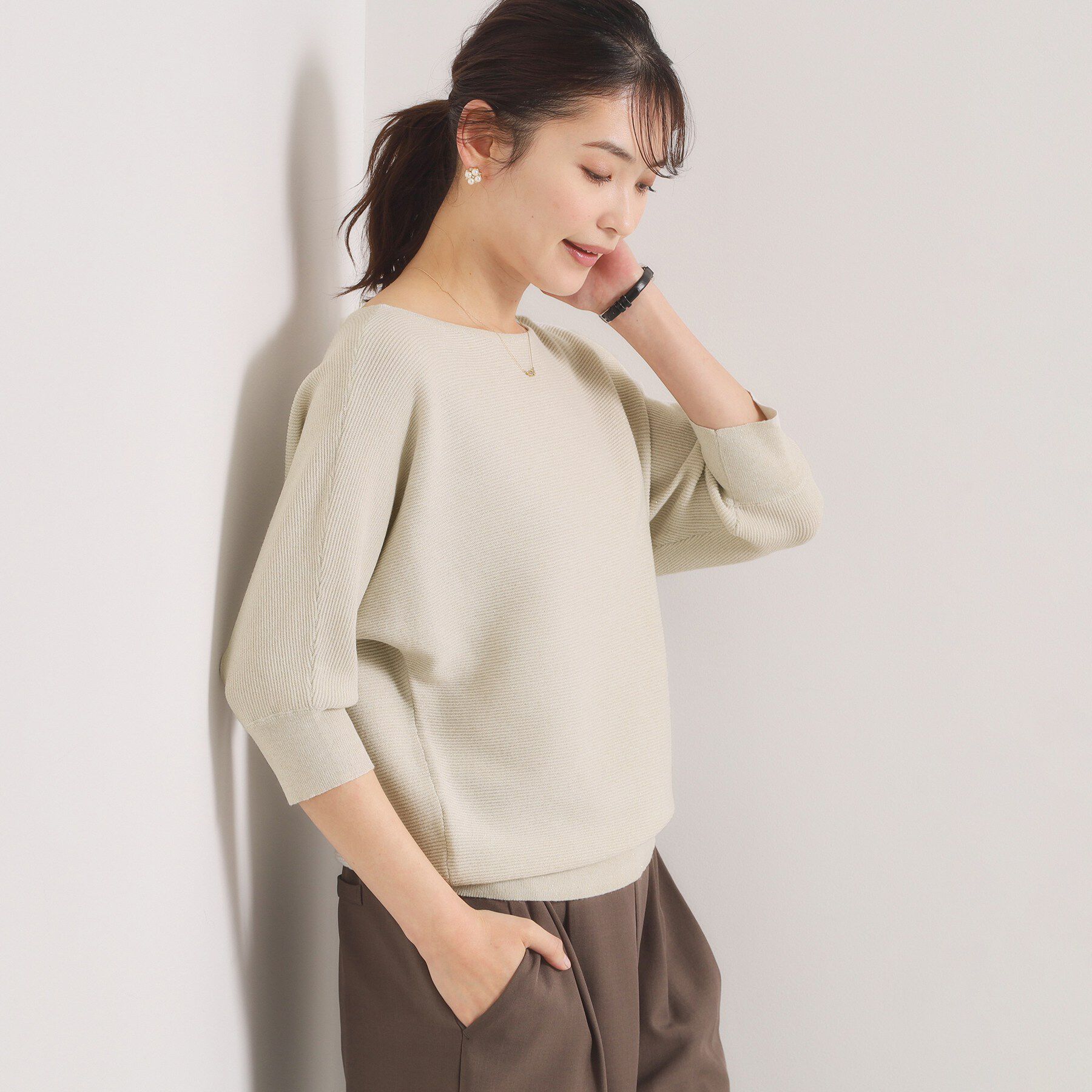 ITS&rsquo;DEMO「【手洗い可】ラメガーターニット」|ニット・セーター|