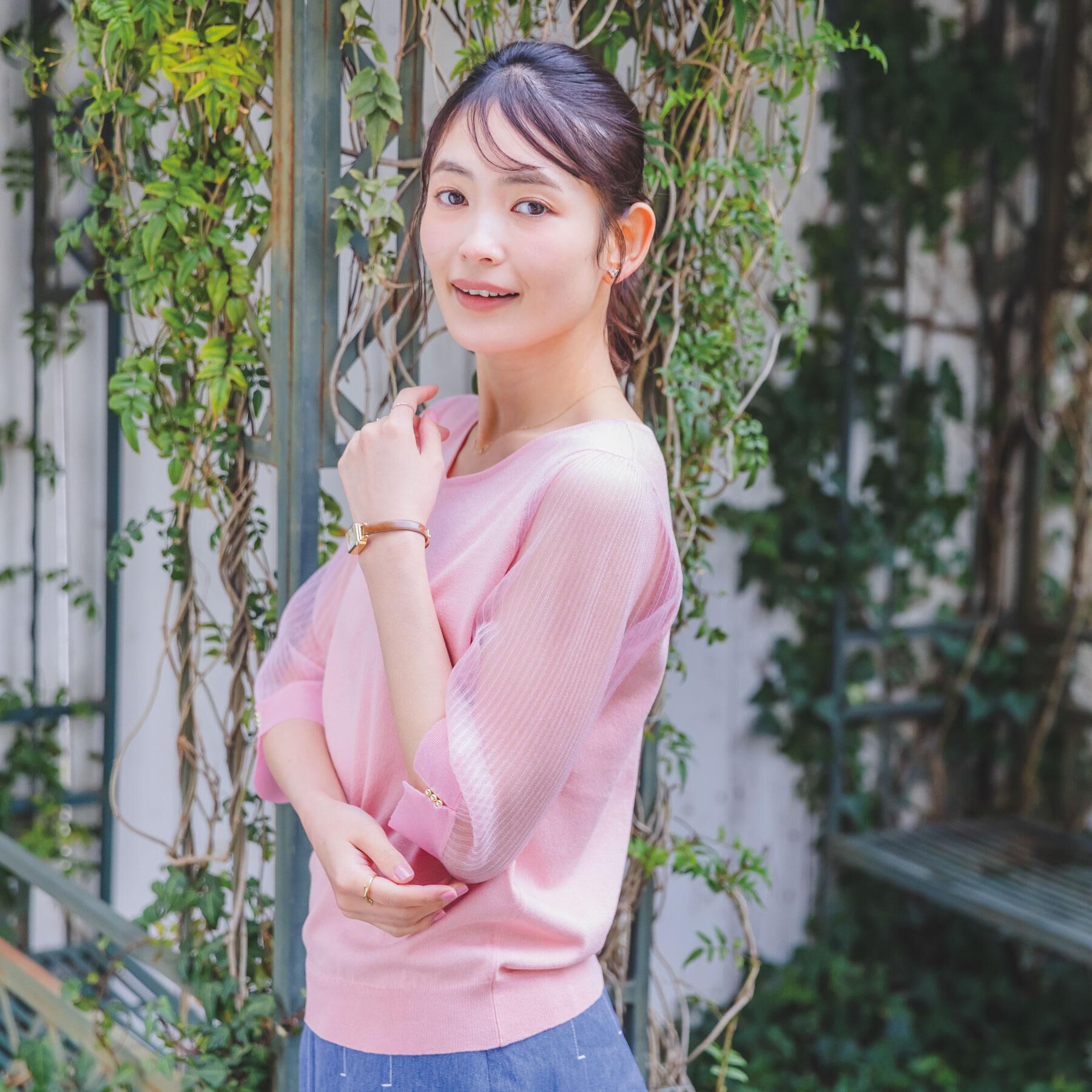 ITS&rsquo;DEMO「【手洗い可】袖シアーニット」|ニット・セーター|