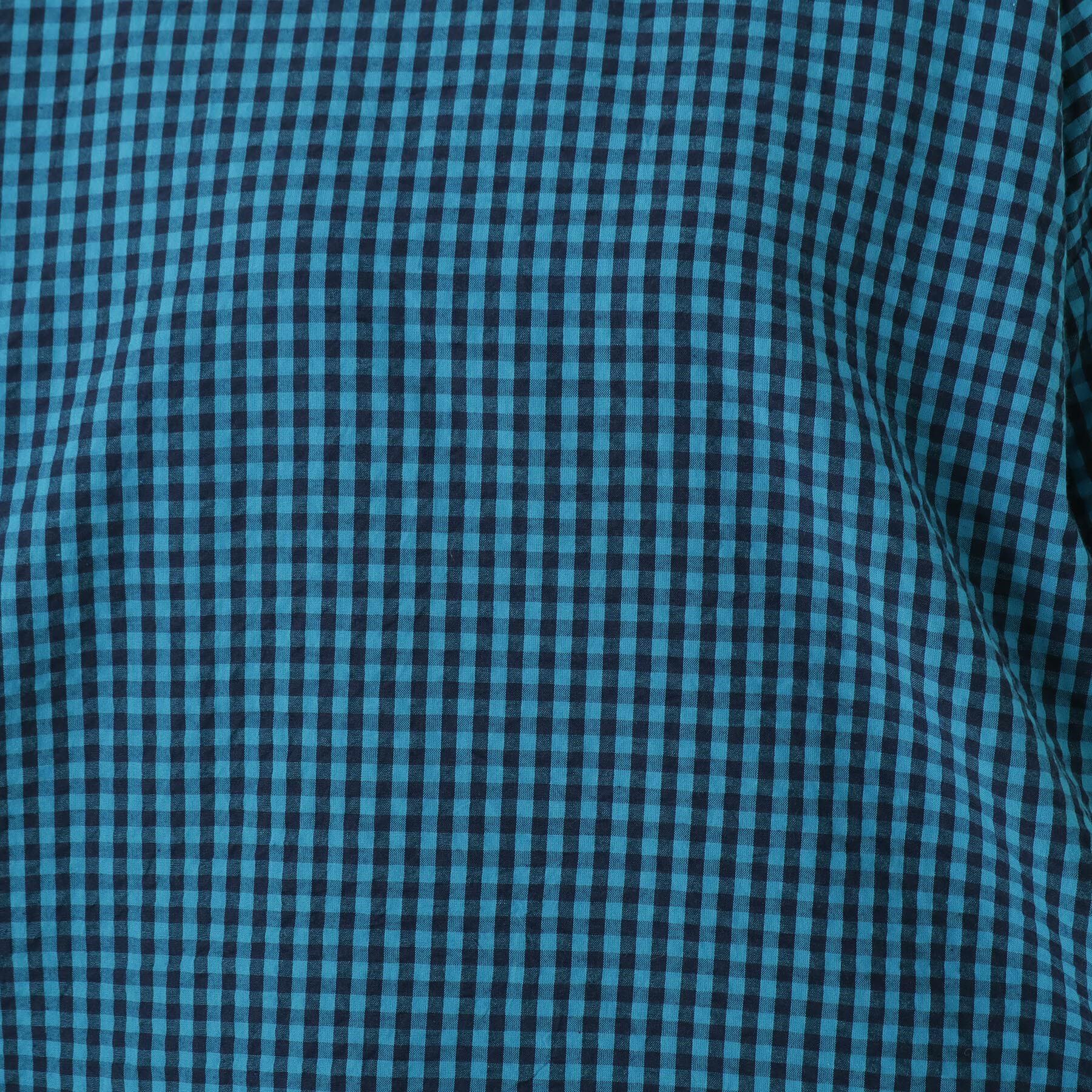 212 KITCHEN STORE「ギンガムサッカー半袖かっぽう着 BL」|食器・キッチングッズ|