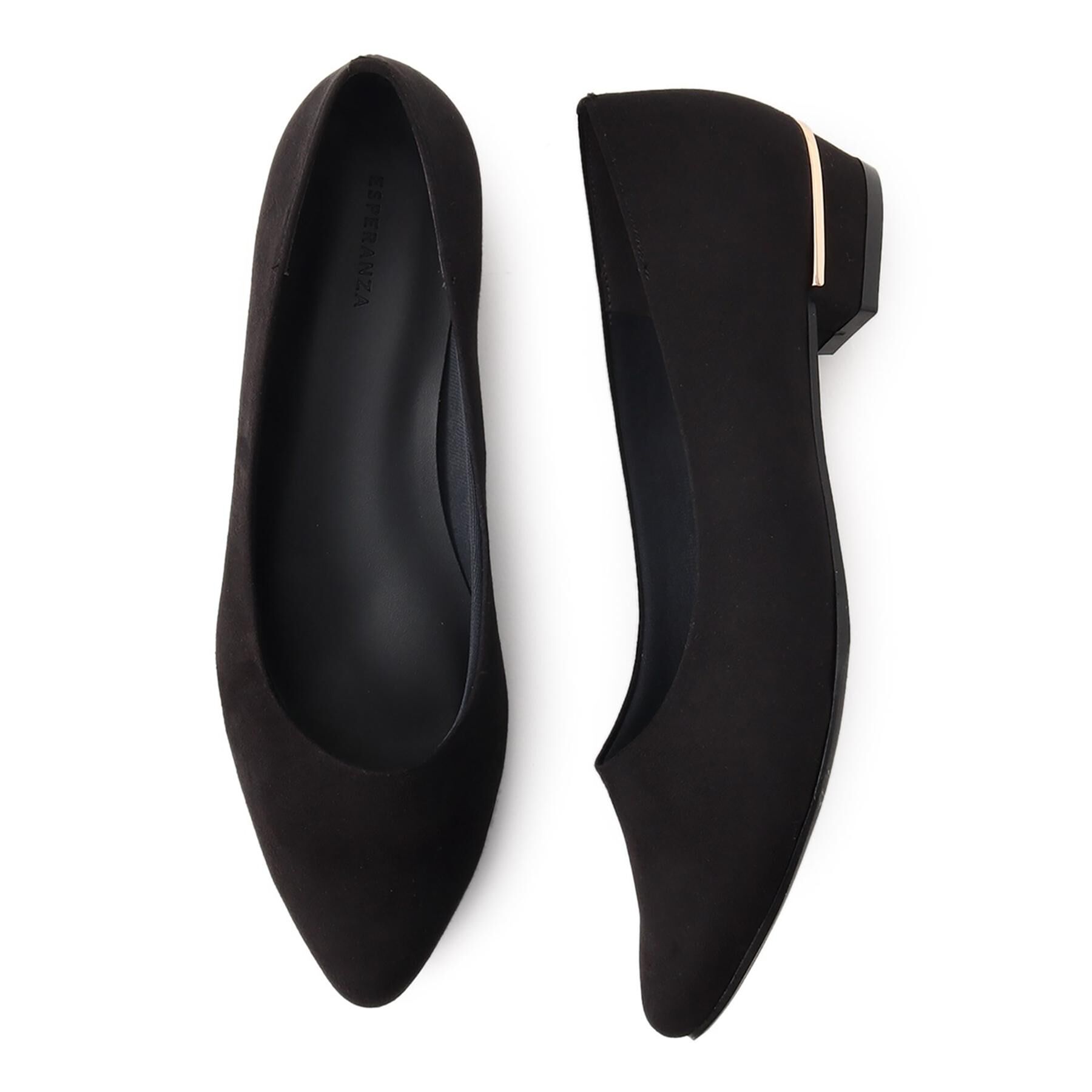 ESPERANZA「《定番》晴雨兼用クッションフラットパンプス」|パンプス|