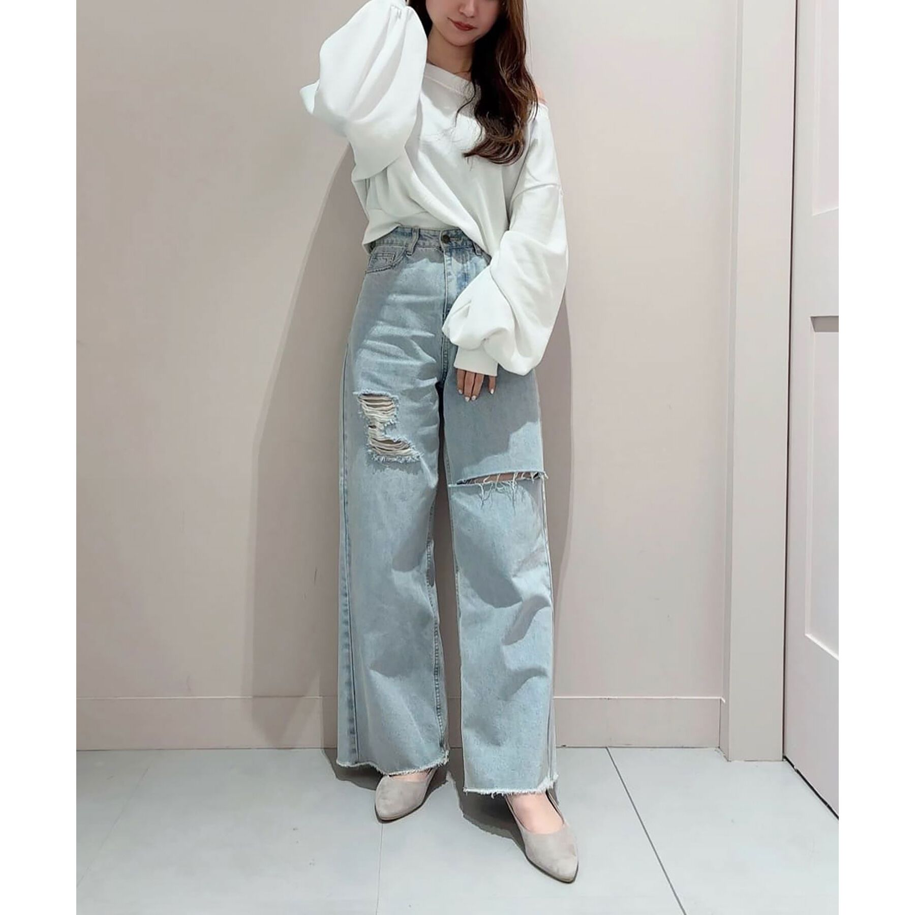 ESPERANZA「《定番》晴雨兼用クッションフラットパンプス」|パンプス|