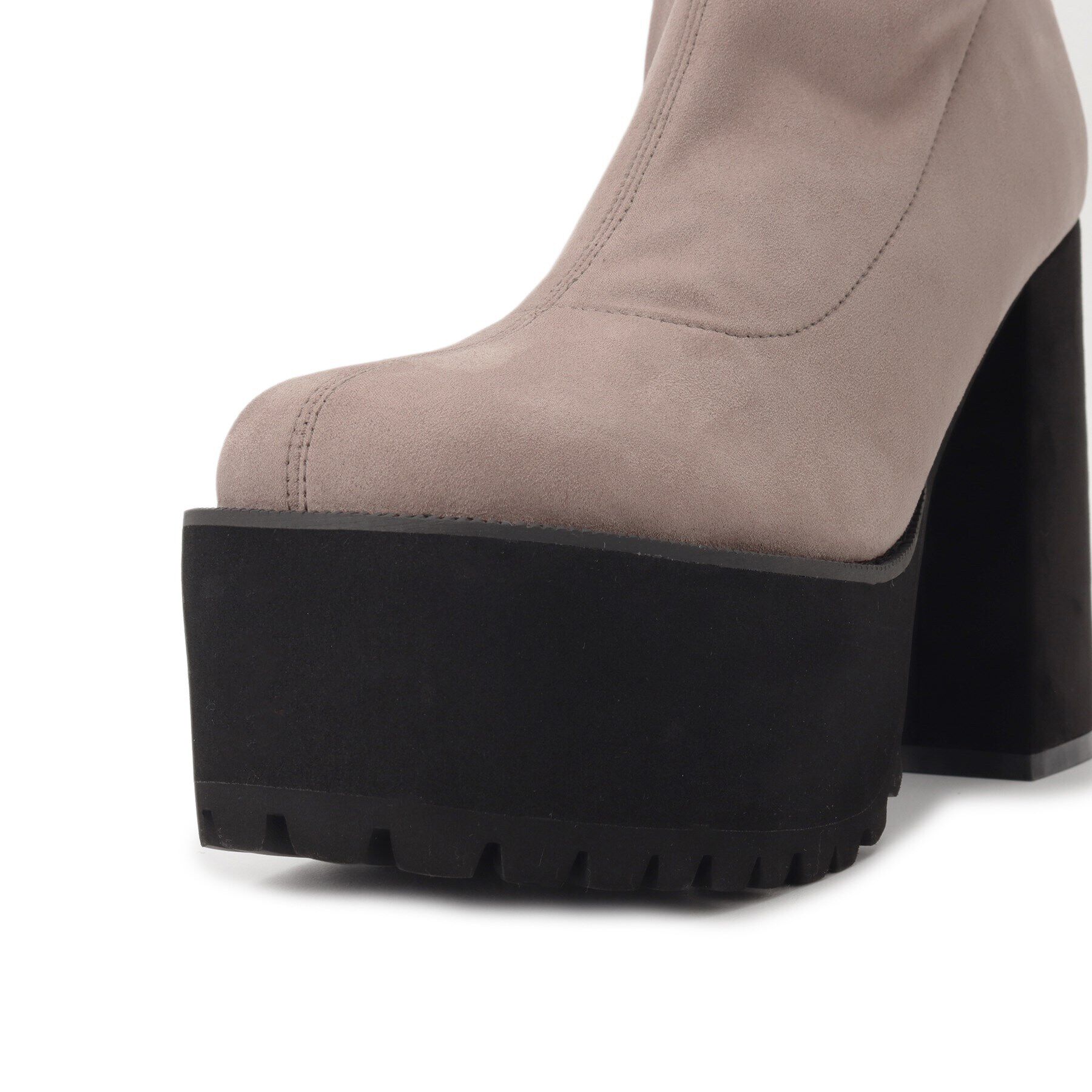 ESPERANZA「スクエアトゥ厚底ニーハイブーツ」|ショートブーツ|