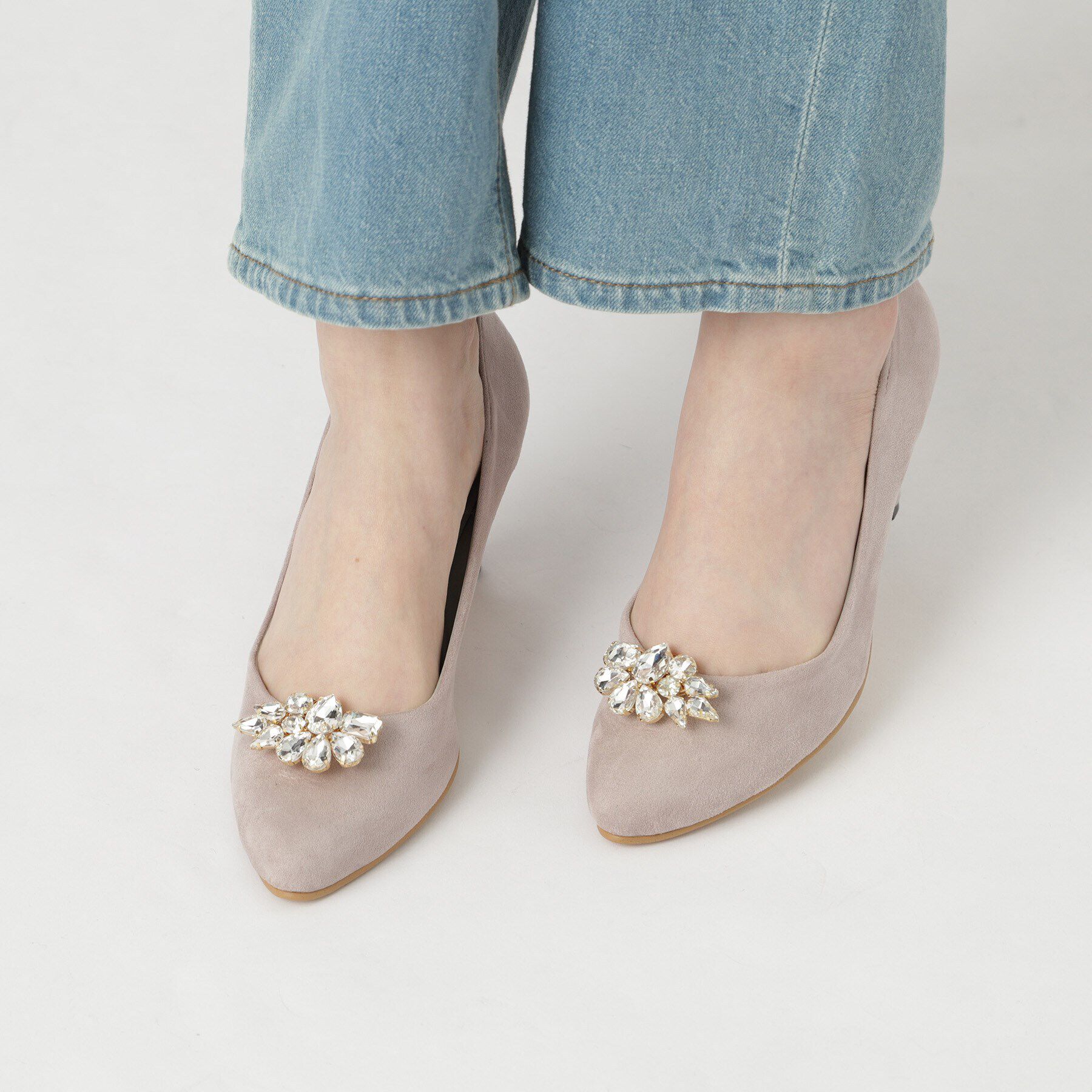 ESPERANZA「ビジュー2Wayアーモンドトゥパンプス 結婚式二次会 パーティー 24SS」|パンプス|