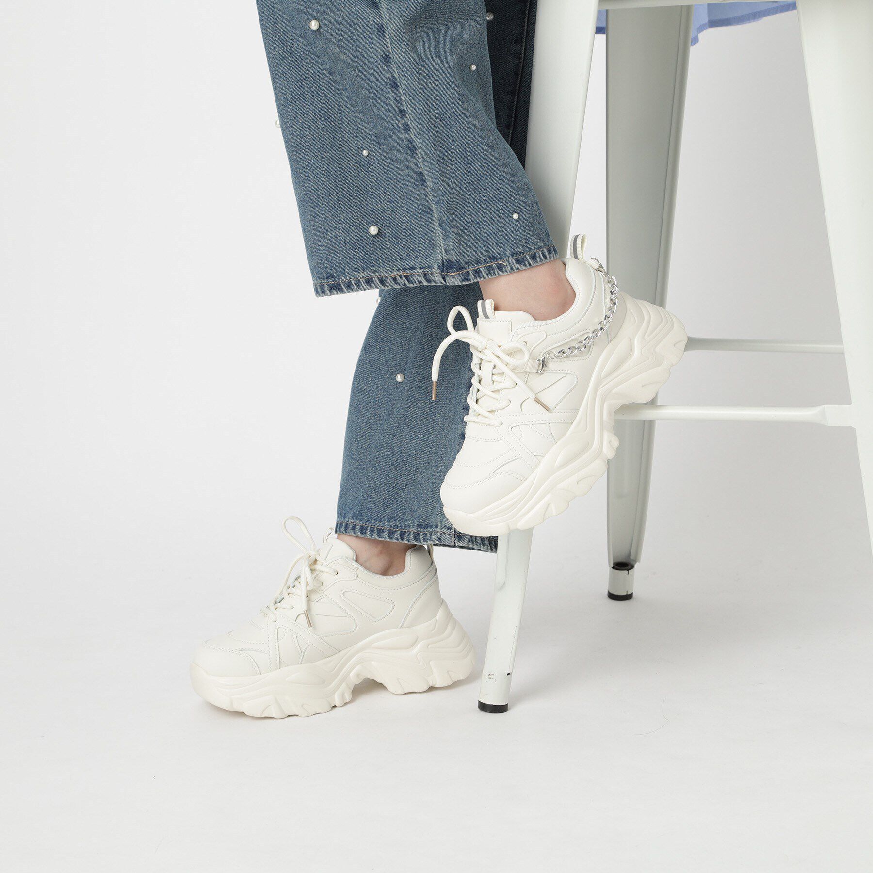 csT&P「【2WAYチェーン付き】軽量ボリュームソール厚底スニーカー」|スニーカー|