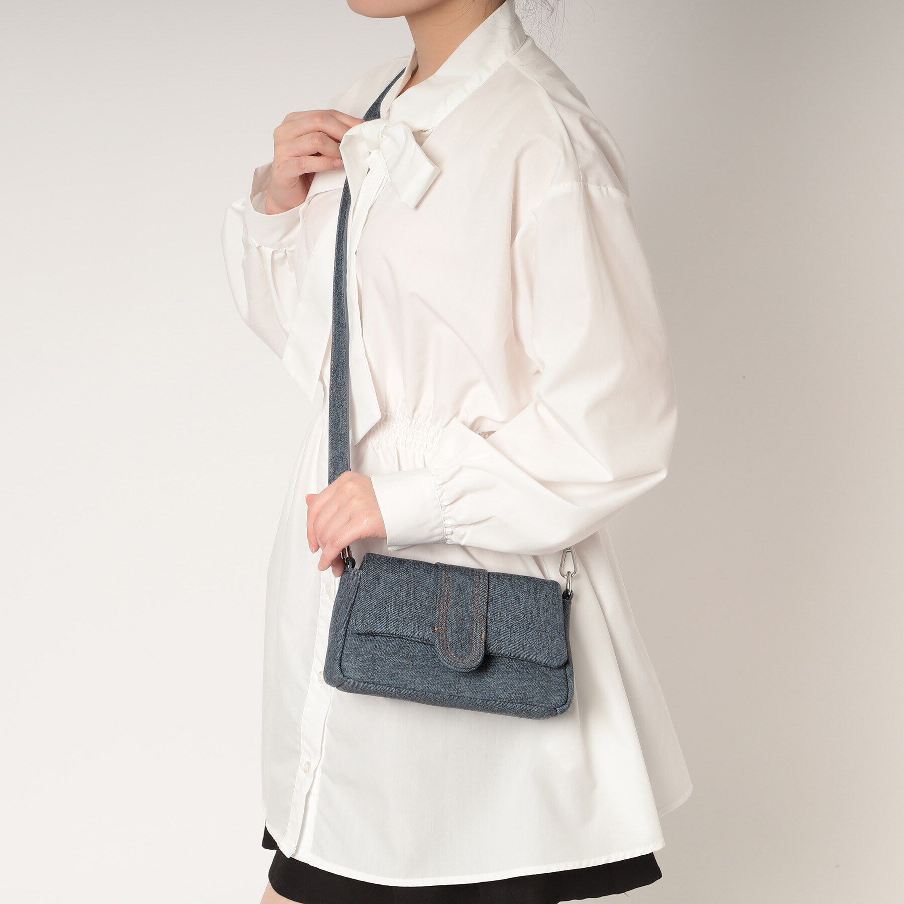 Ober Tashe「デニム風ショルダ－バッグ」|ショルダー・メッセンジャー|