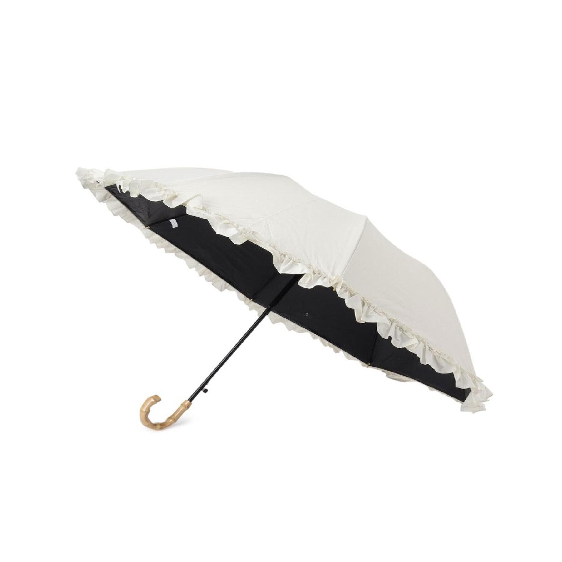 Ober Tashe「pink trick/ピンクトリック　遮光率100％！フリル折りたたみ日傘（晴雨兼用）」|傘|