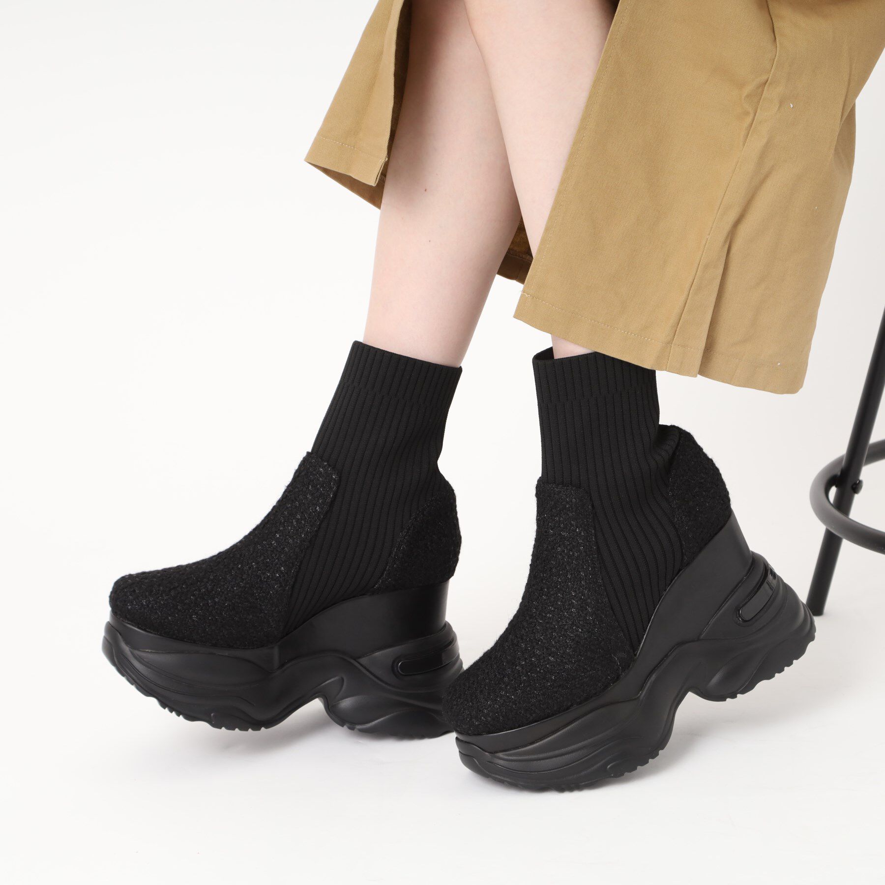 ESPERANZA「スニーカーソールニットショートブーツ」|ショートブーツ|