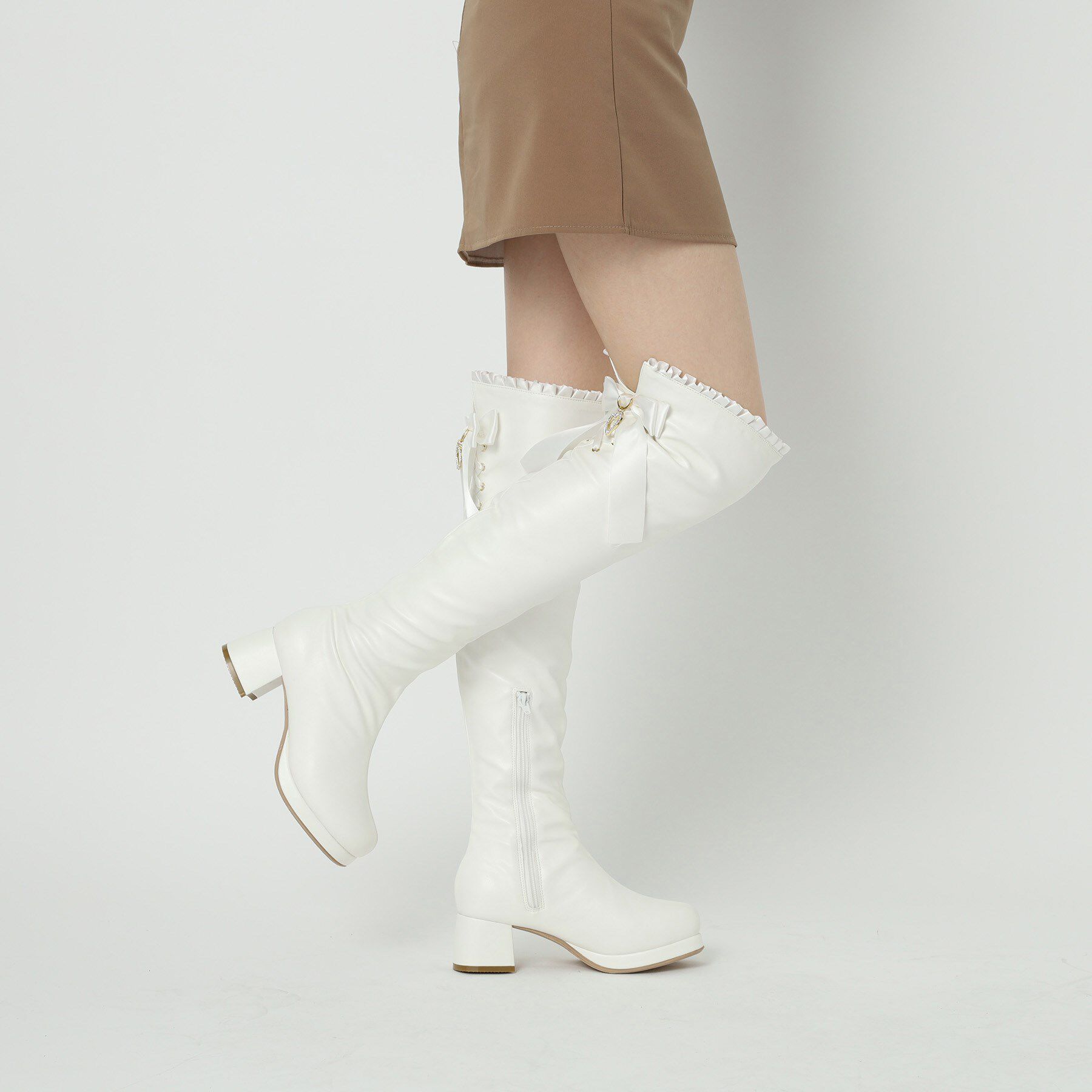 csT&P「夢見るリボン付きロングブーツ厚底」|ショートブーツ|