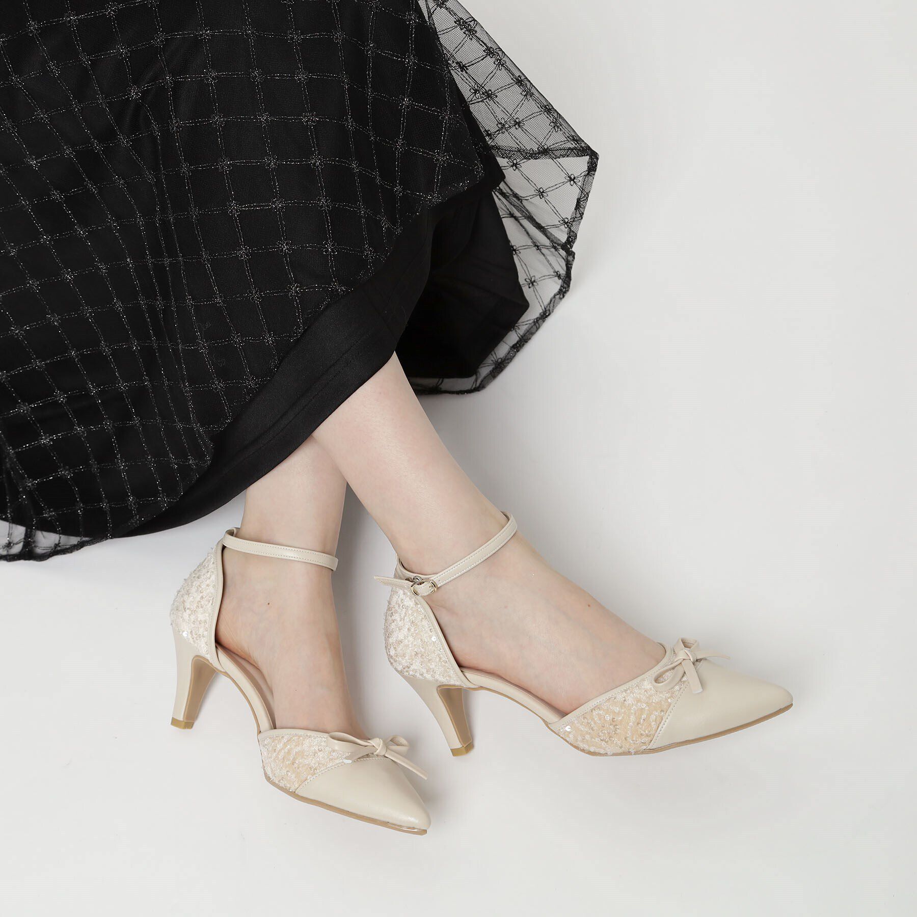 ESPERANZA「スパンコールセパレートパンプス」|パンプス|