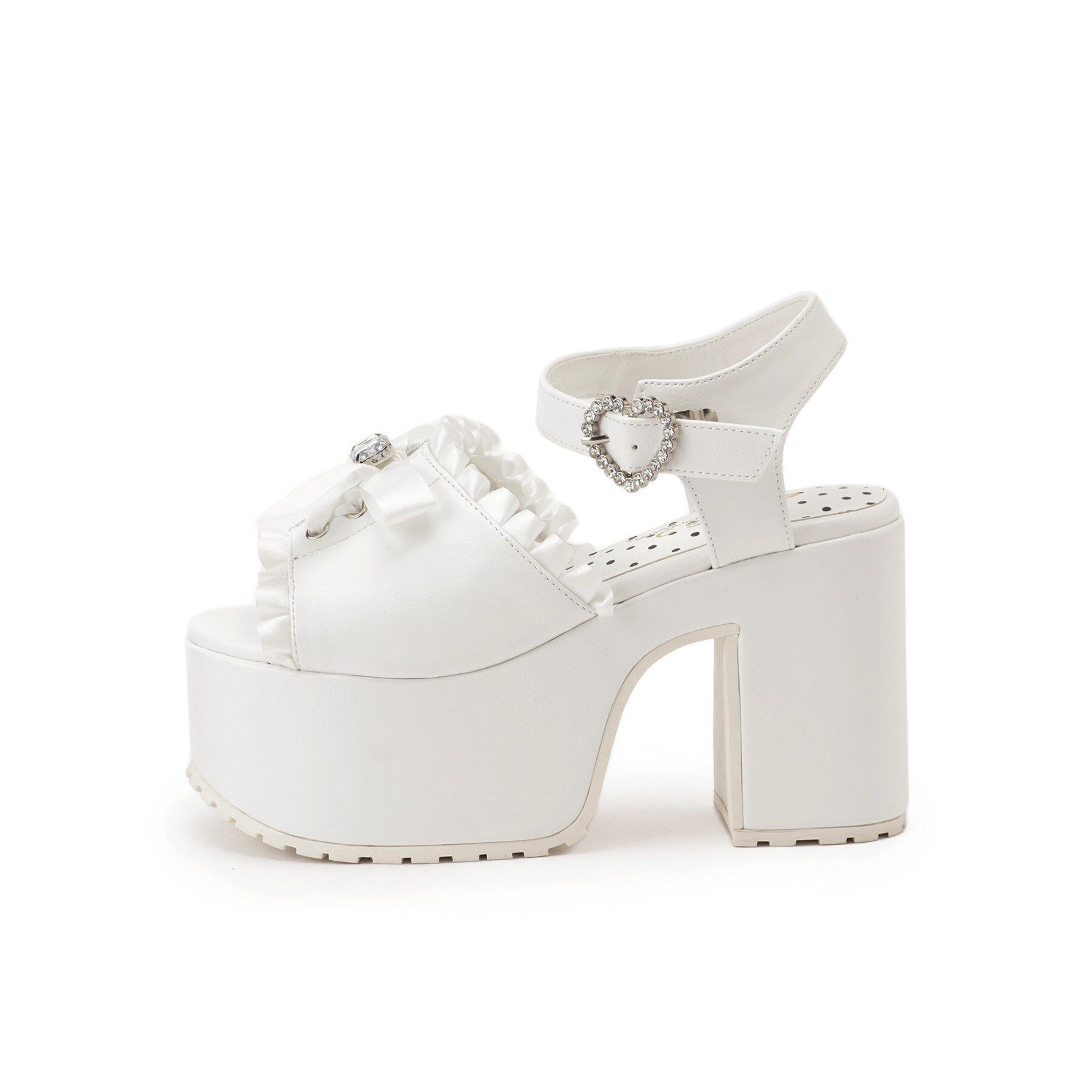 csT&P「地雷系 厚底リボンレースアップサンダル」|サンダル|