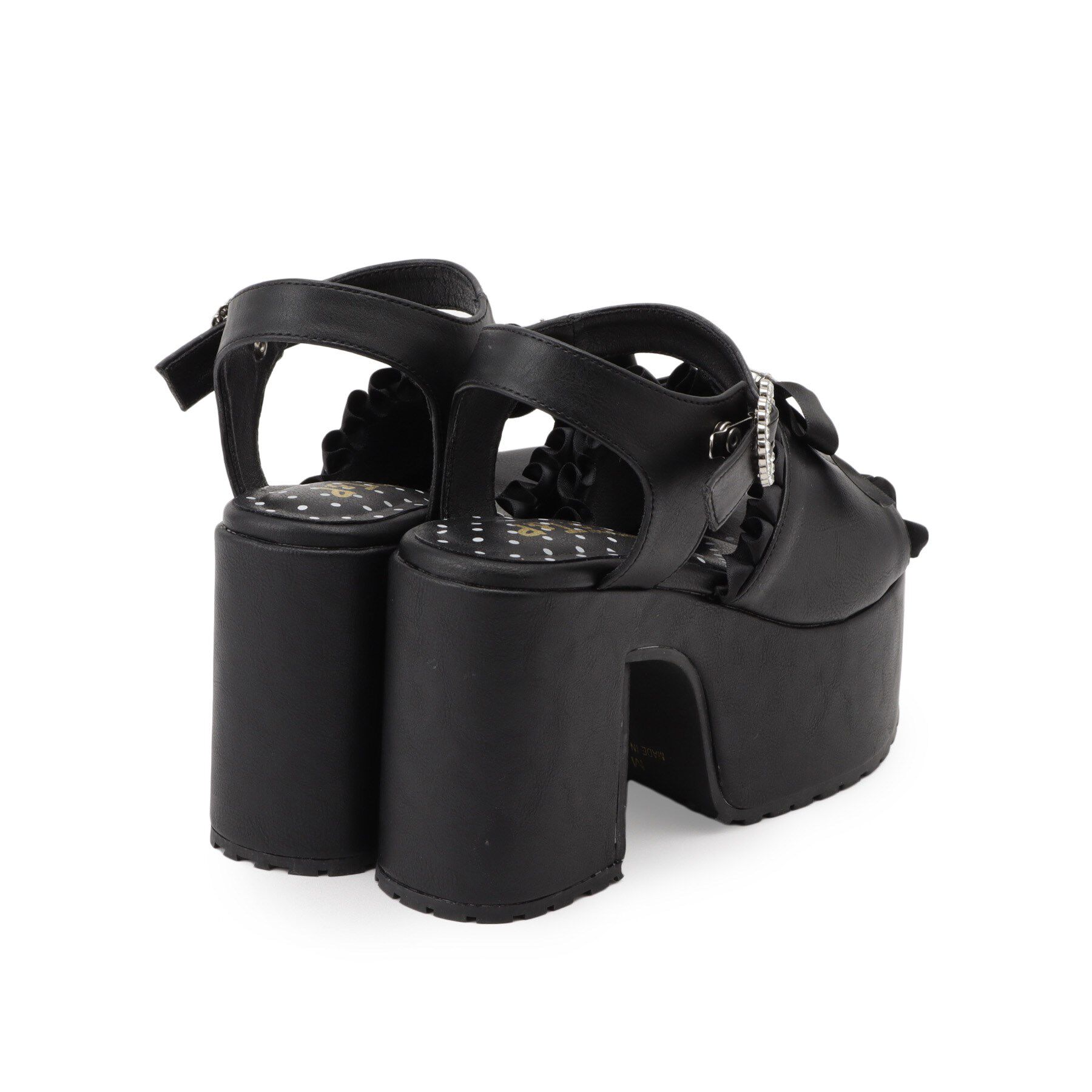 csT&P「地雷系 厚底リボンレースアップサンダル」|サンダル|