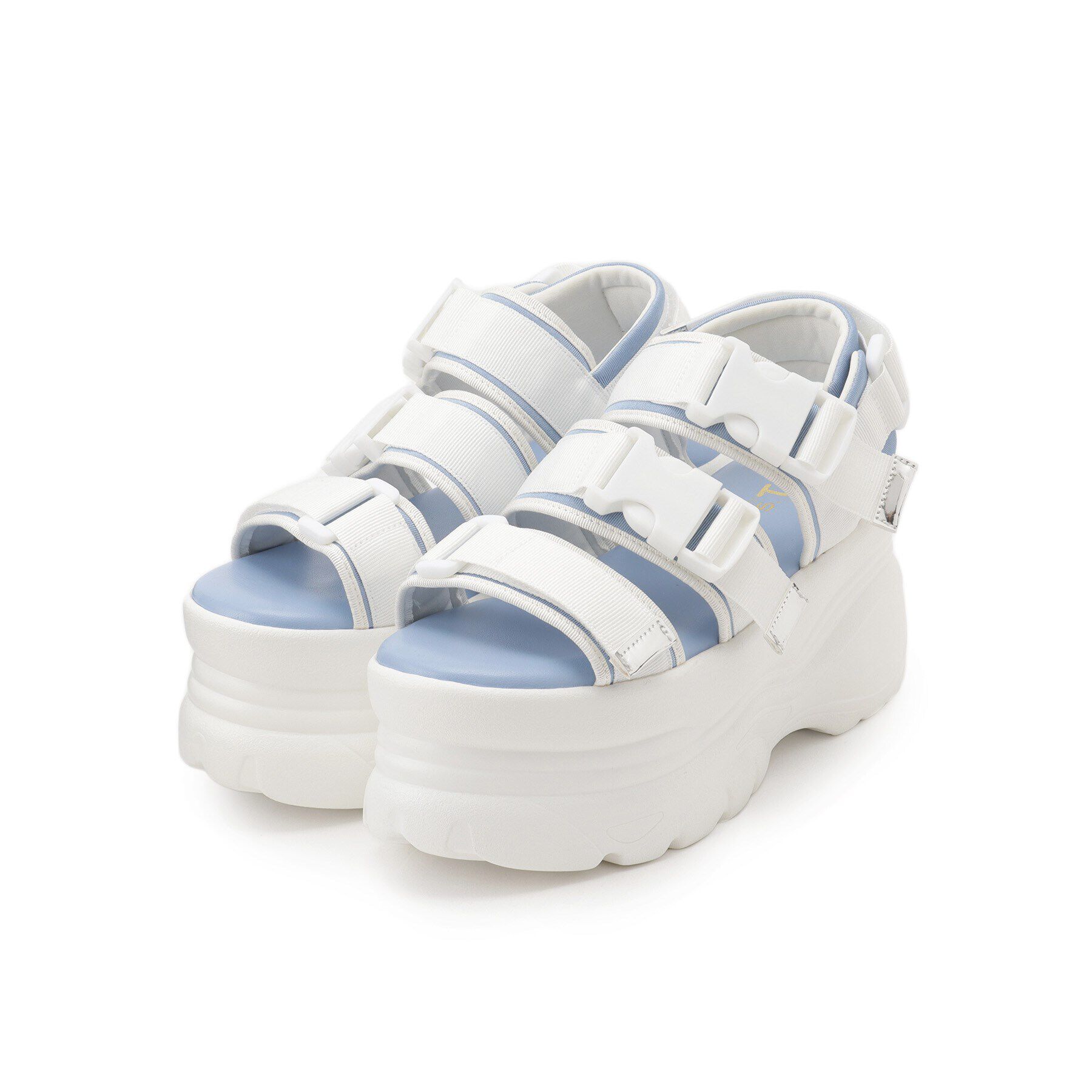 csT&P「厚底ベルトサンダル」|サンダル|ブルー(992)