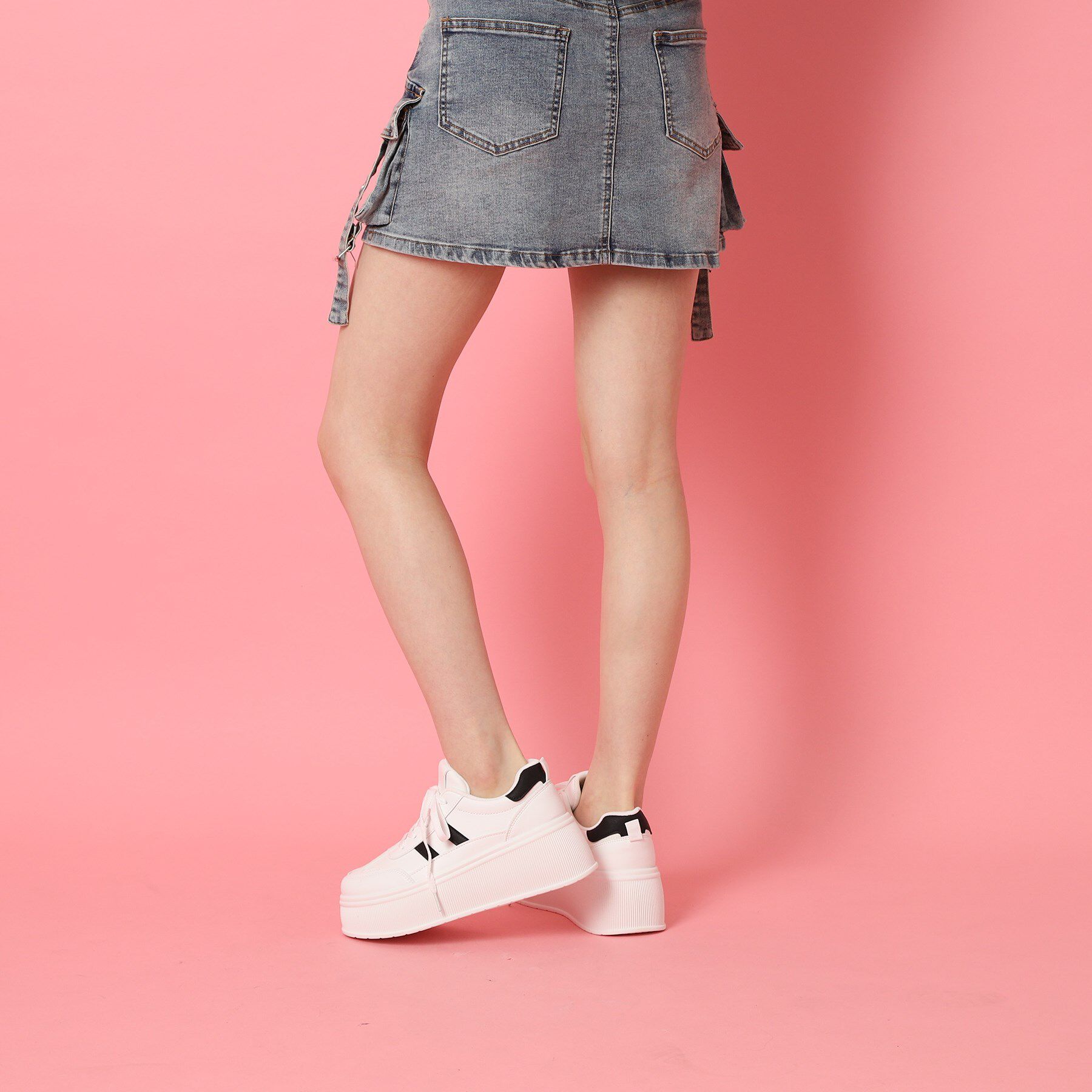 csT&P「厚底ラインデザインスニーカー」|スニーカー|