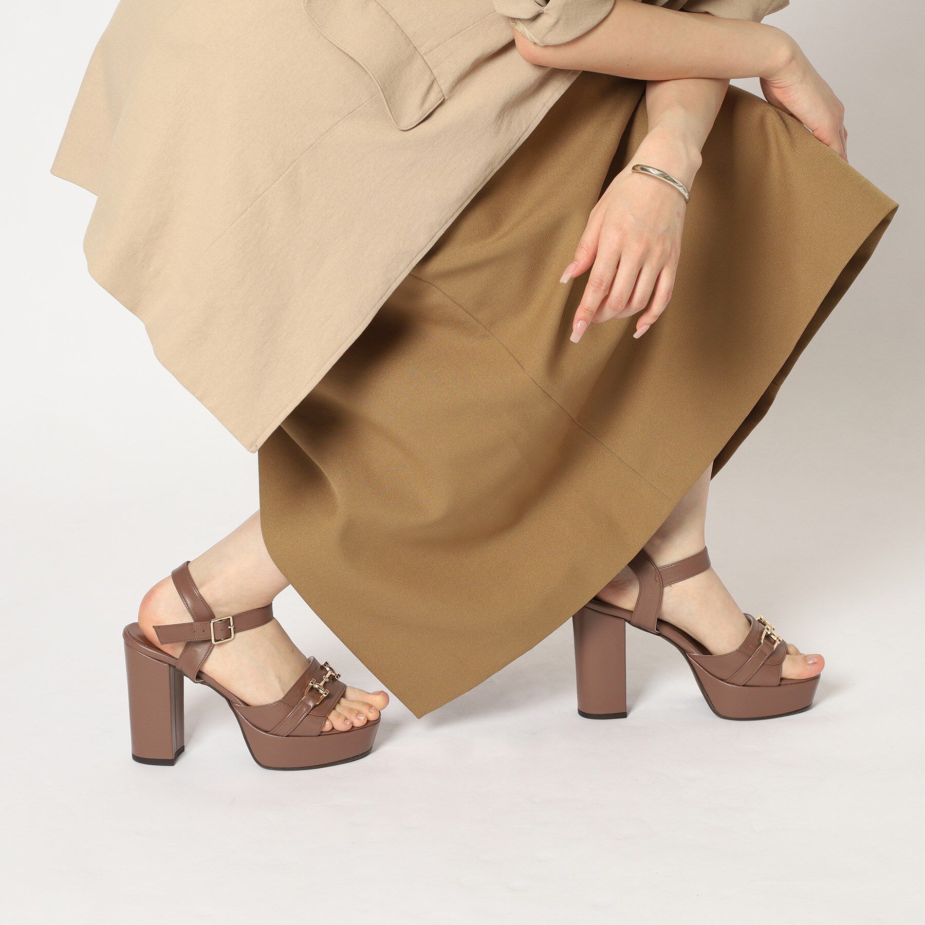 ESPERANZA「アッパービット厚底ヒールサンダル」|サンダル|