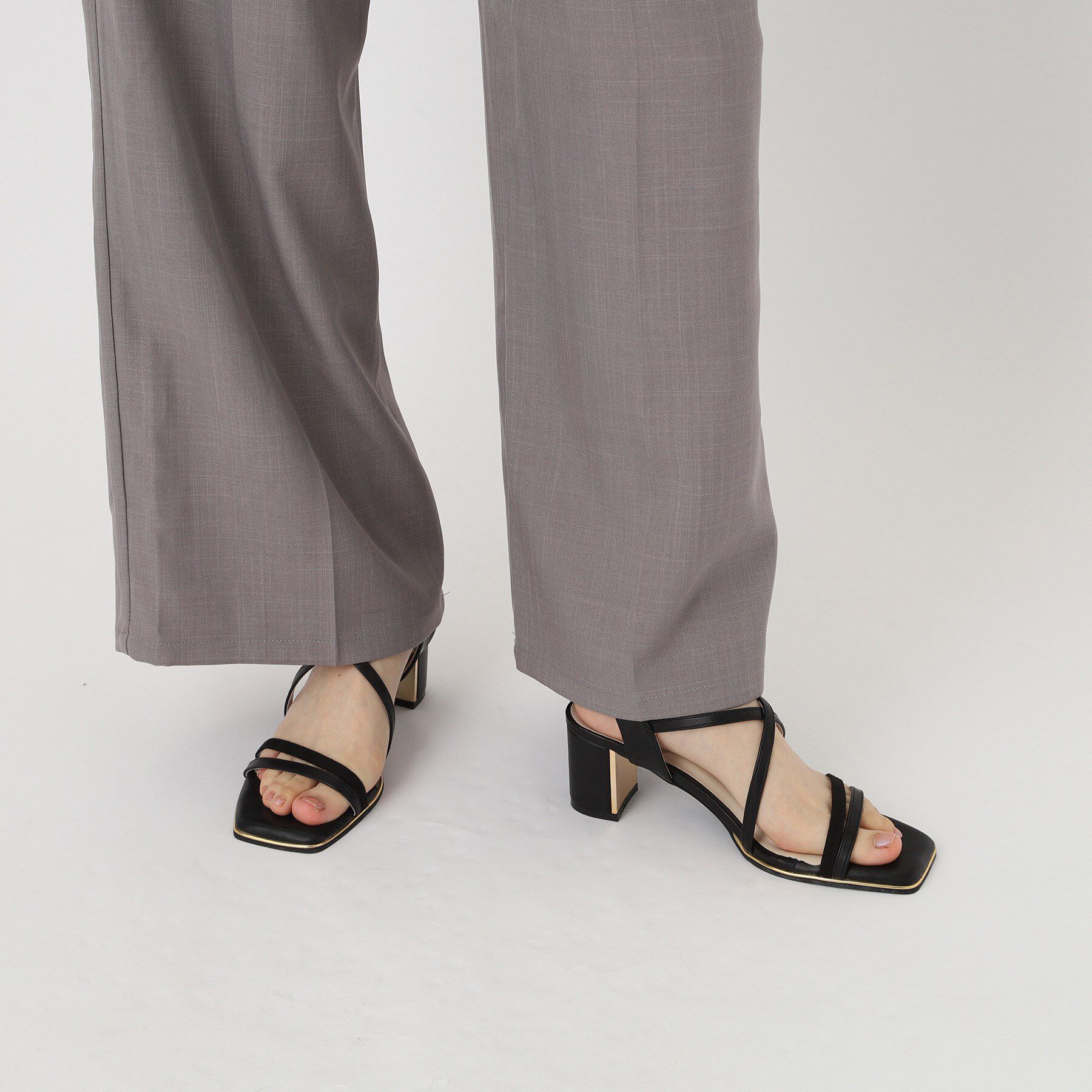ESPERANZA「プレートヒールクロスベルトサンダル」|サンダル|