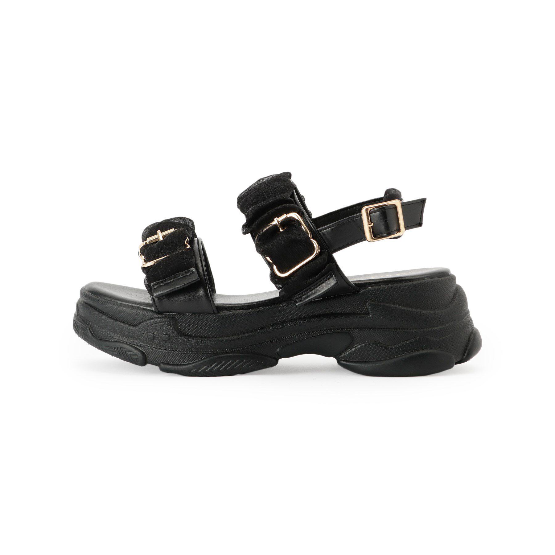 csT&P「ギャザーダブルベルトサンダル」|サンダル|